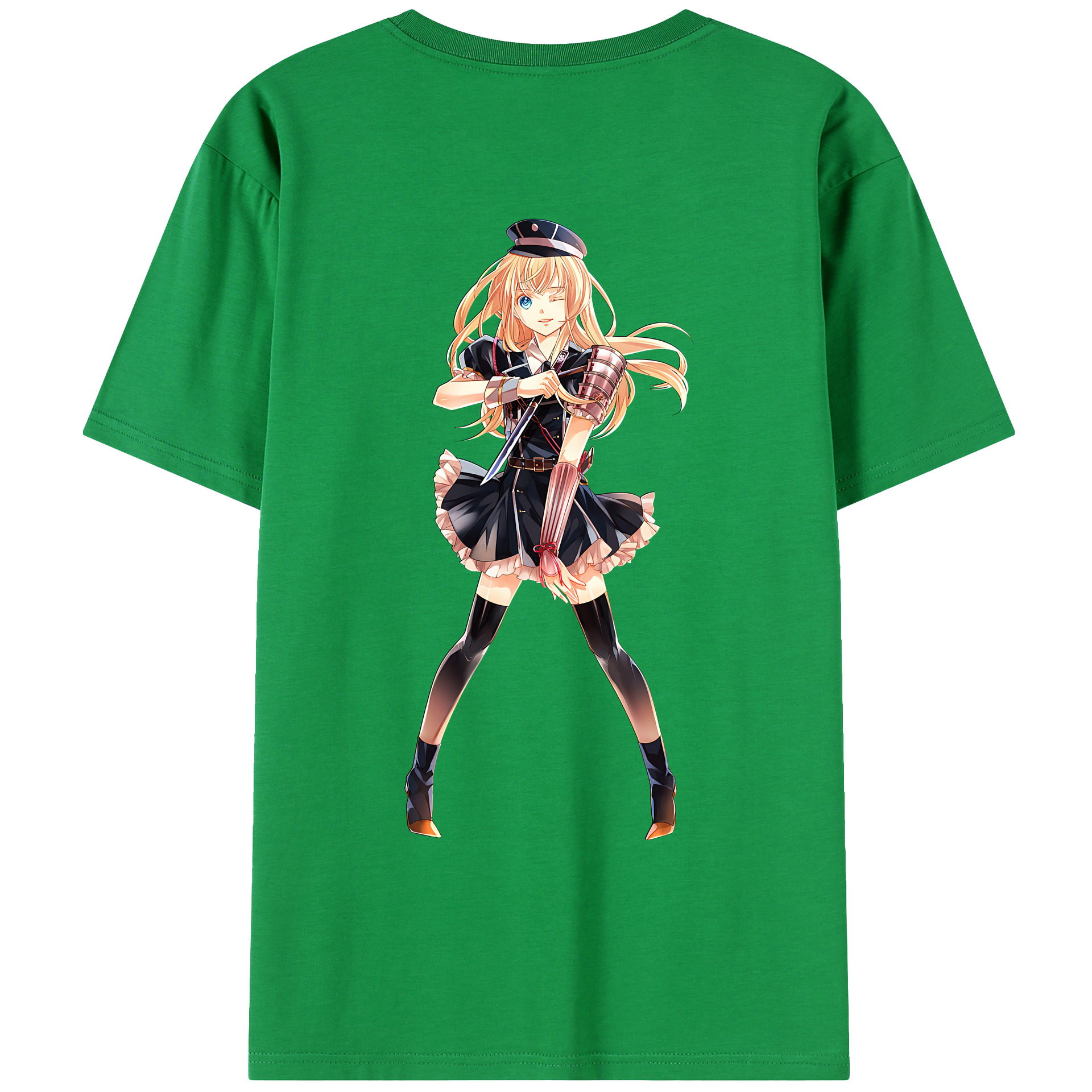 （画像用） 刀剣乱舞 Touken Ranbu 綿100％ メンズ半袖Tシャツ（バックプリント） 通気性