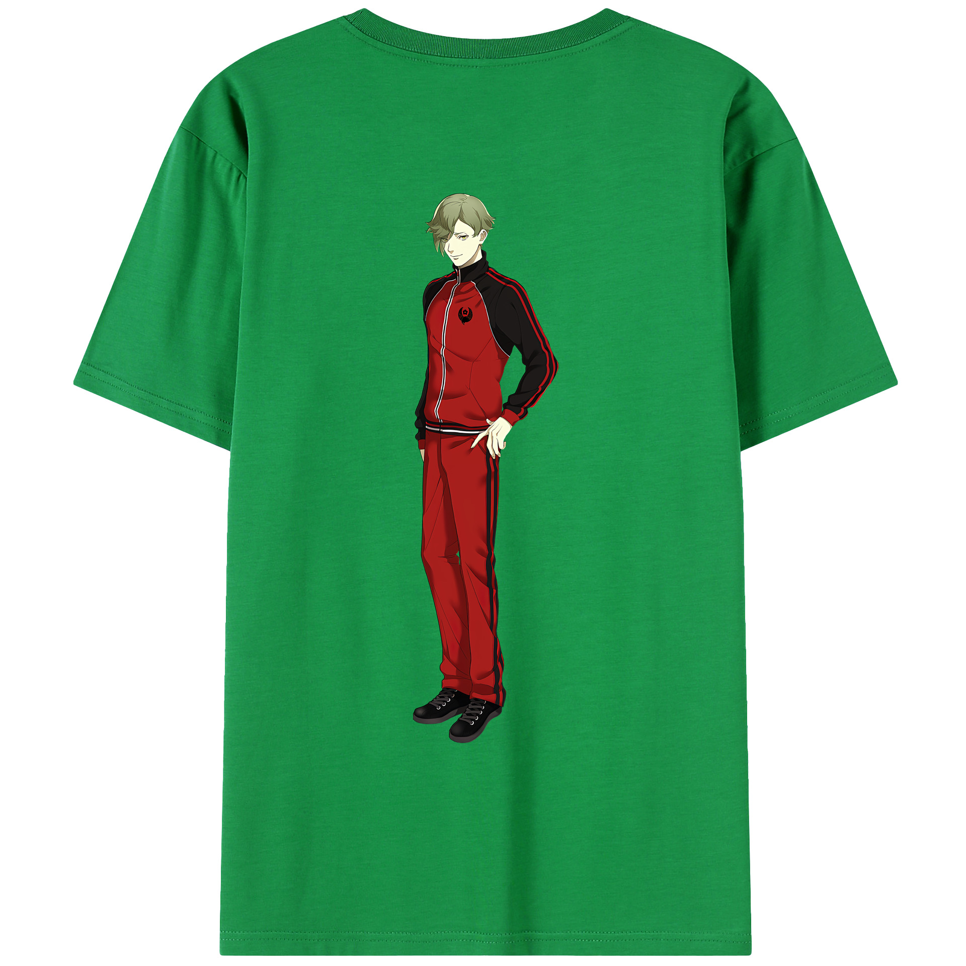 （画像用） 刀剣乱舞 Touken Ranbu 綿100％ メンズ半袖Tシャツ（バックプリント） 通気性
