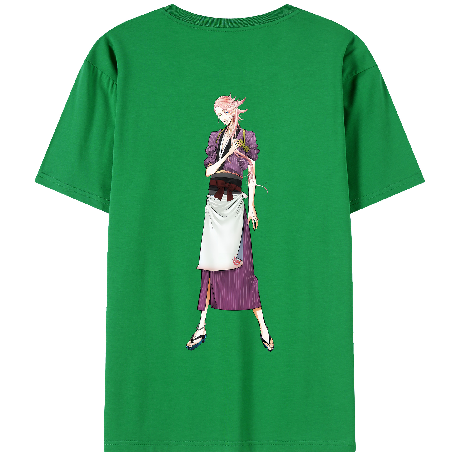 （画像用） 刀剣乱舞 Touken Ranbu 綿100％ メンズ半袖Tシャツ（バックプリント） 通気性