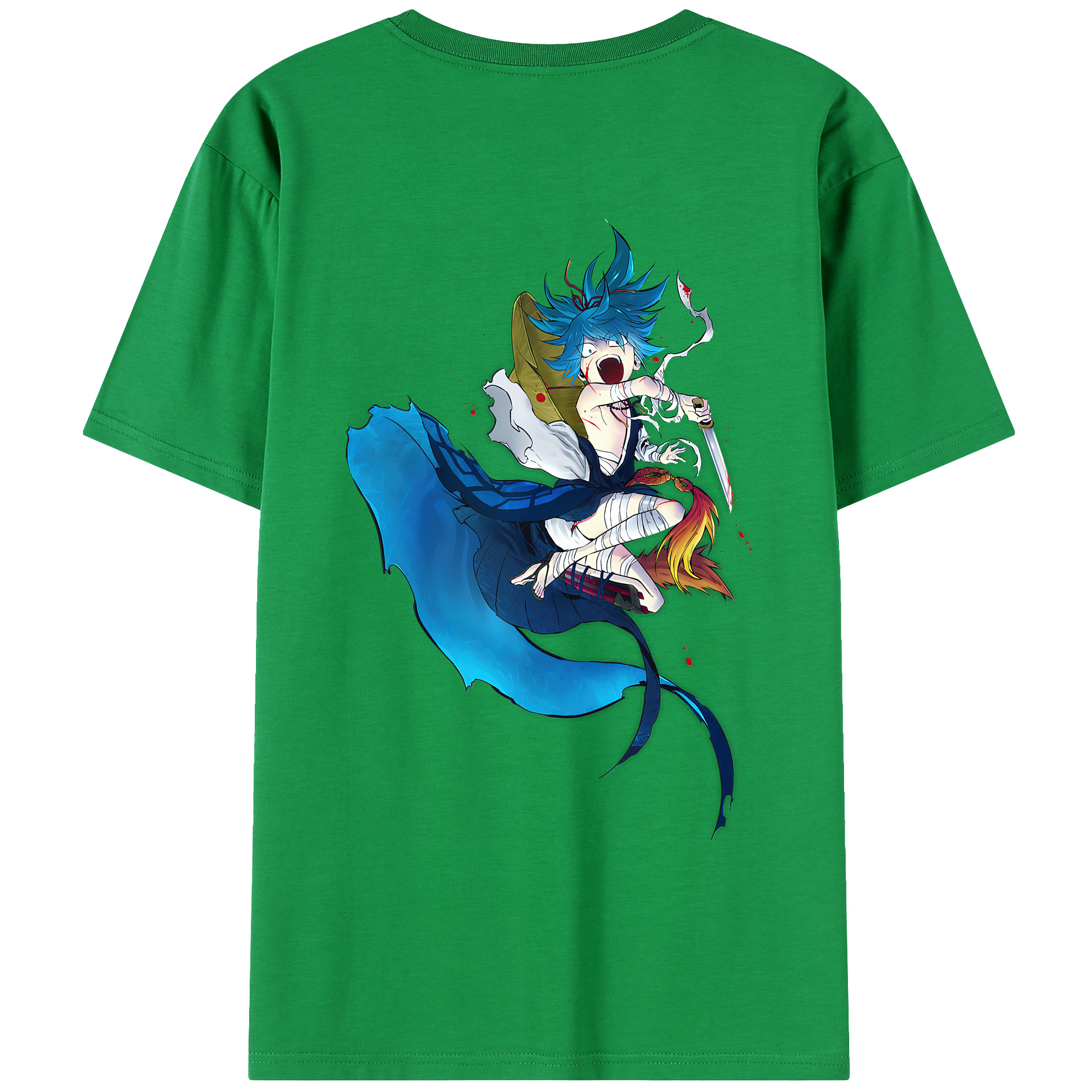 （画像用） 刀剣乱舞 Touken Ranbu 綿100％ メンズ半袖Tシャツ（バックプリント） 通気性