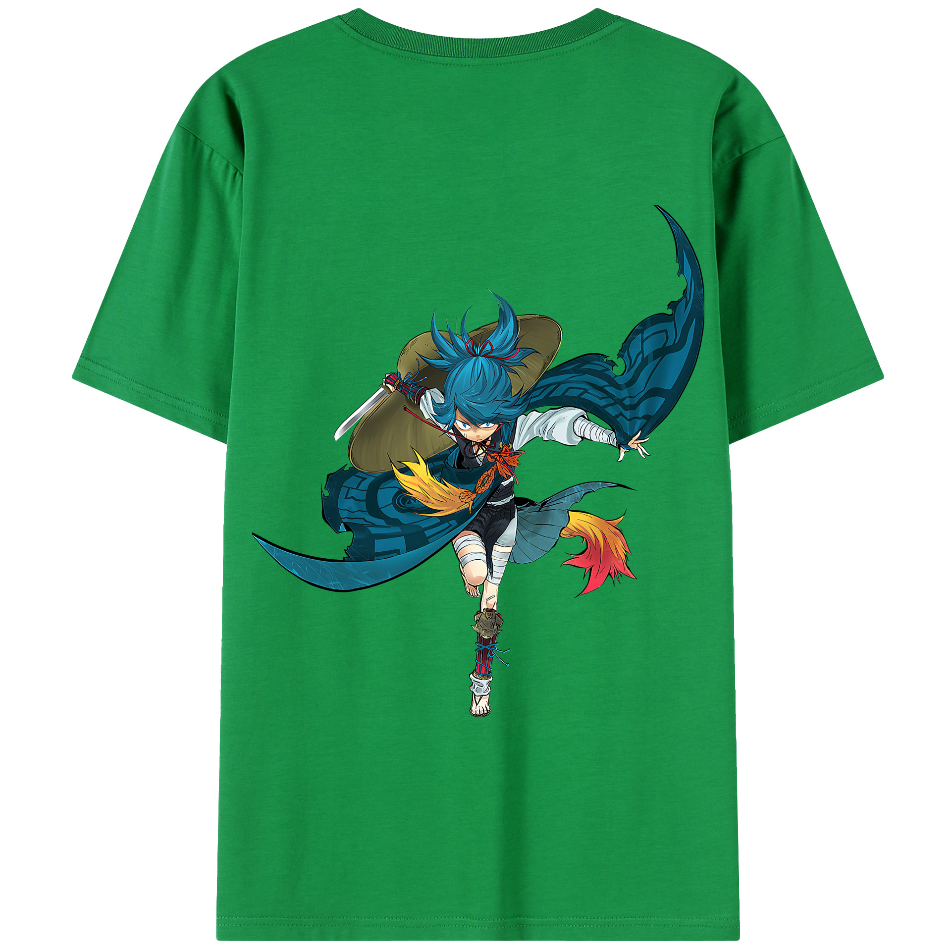 （画像用） 刀剣乱舞 Touken Ranbu 綿100％ メンズ半袖Tシャツ（バックプリント） 通気性
