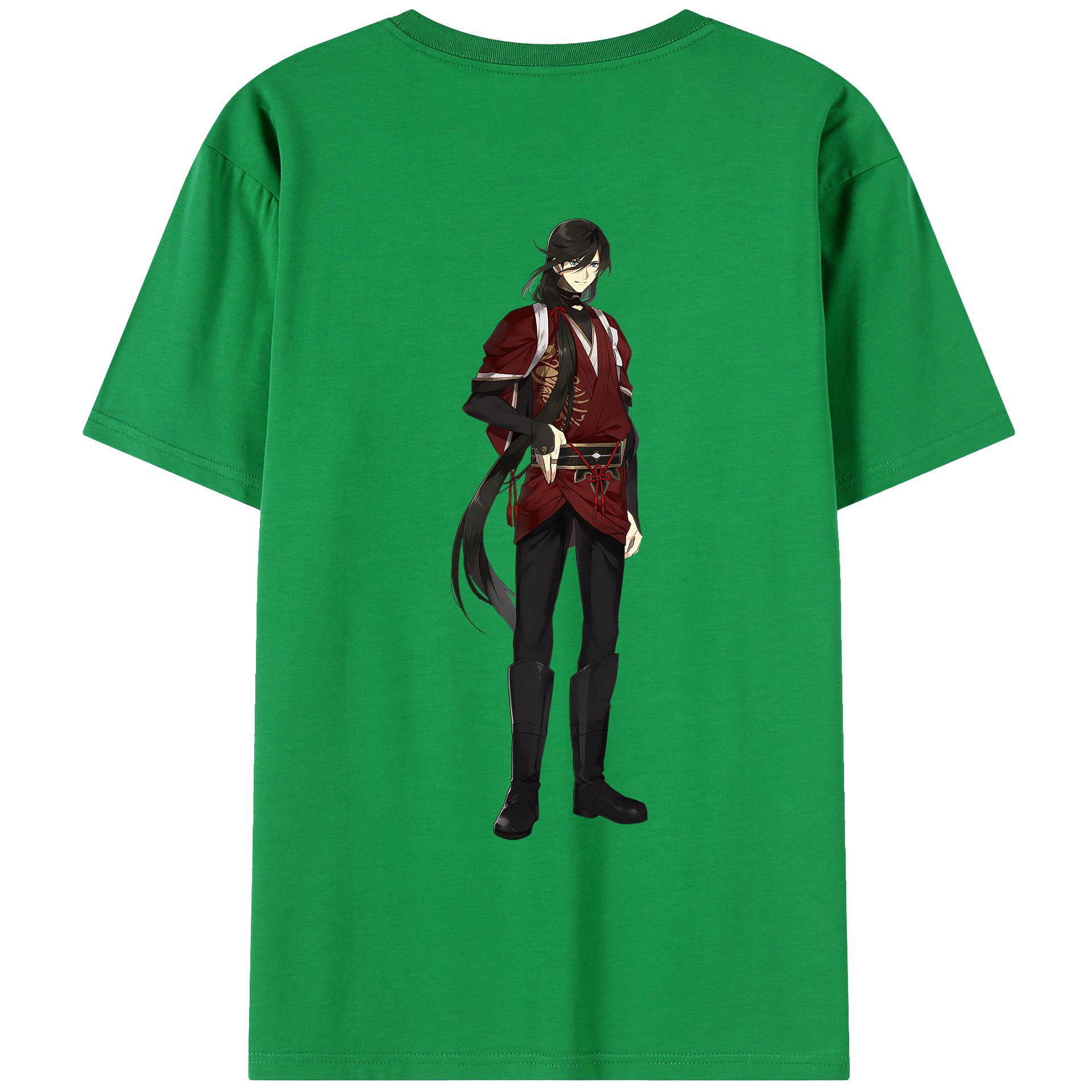（画像用） 刀剣乱舞 Touken Ranbu 綿100％ メンズ半袖Tシャツ（バックプリント） 通気性