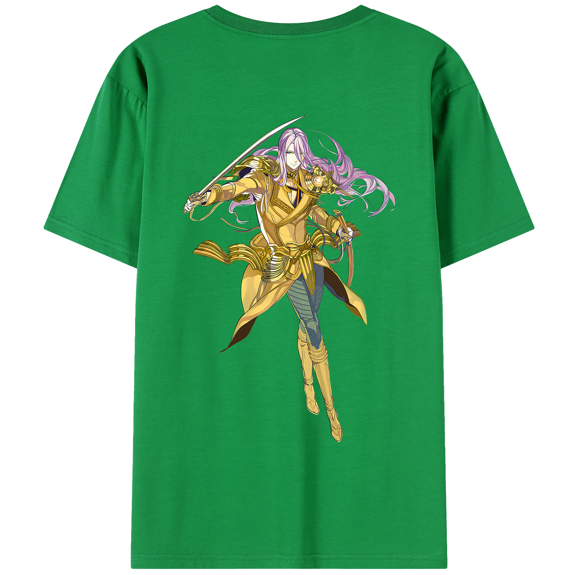 （画像用） 刀剣乱舞 Touken Ranbu 綿100％ メンズ半袖Tシャツ（バックプリント） 通気性