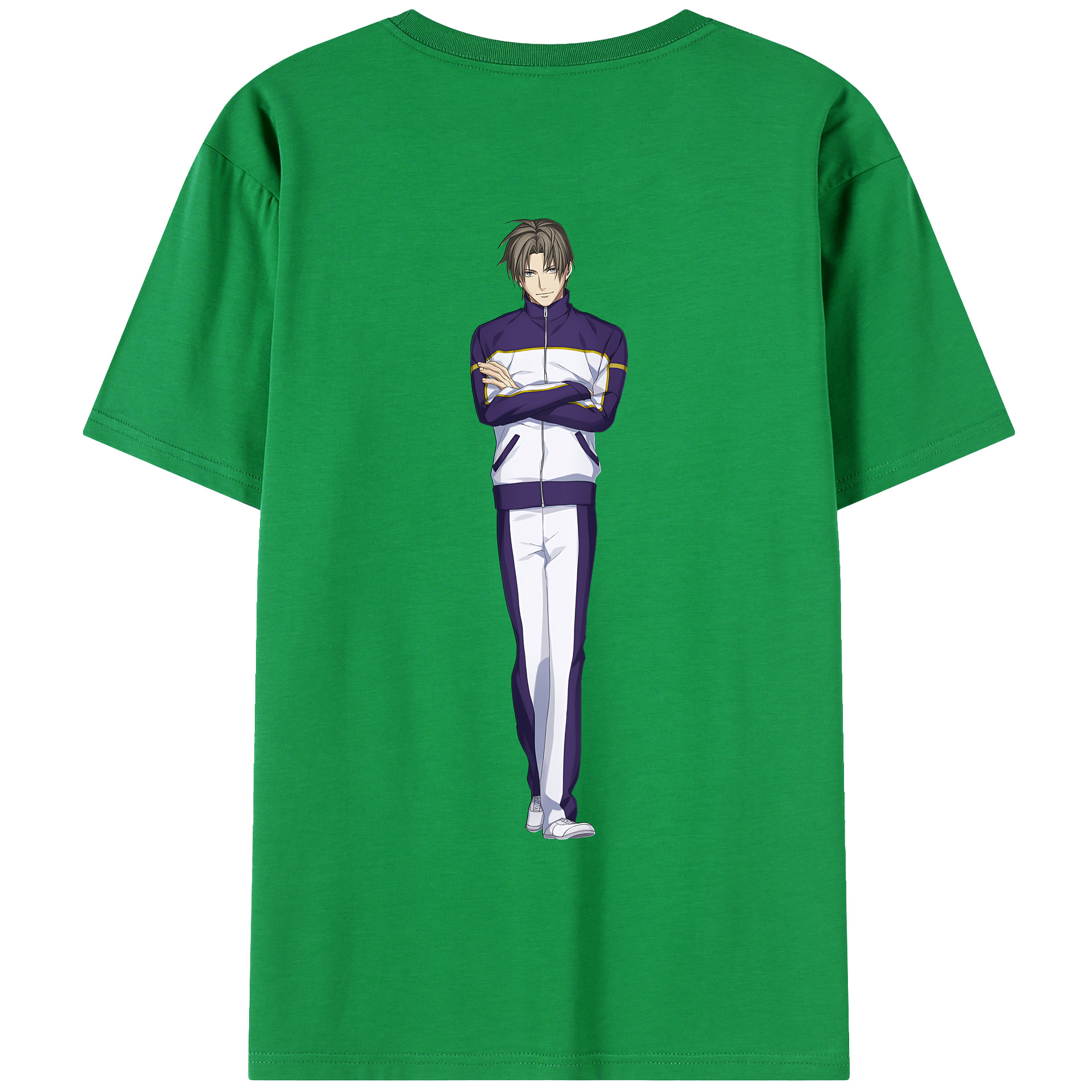 （画像用） 刀剣乱舞 Touken Ranbu 綿100％ メンズ半袖Tシャツ（バックプリント） 通気性