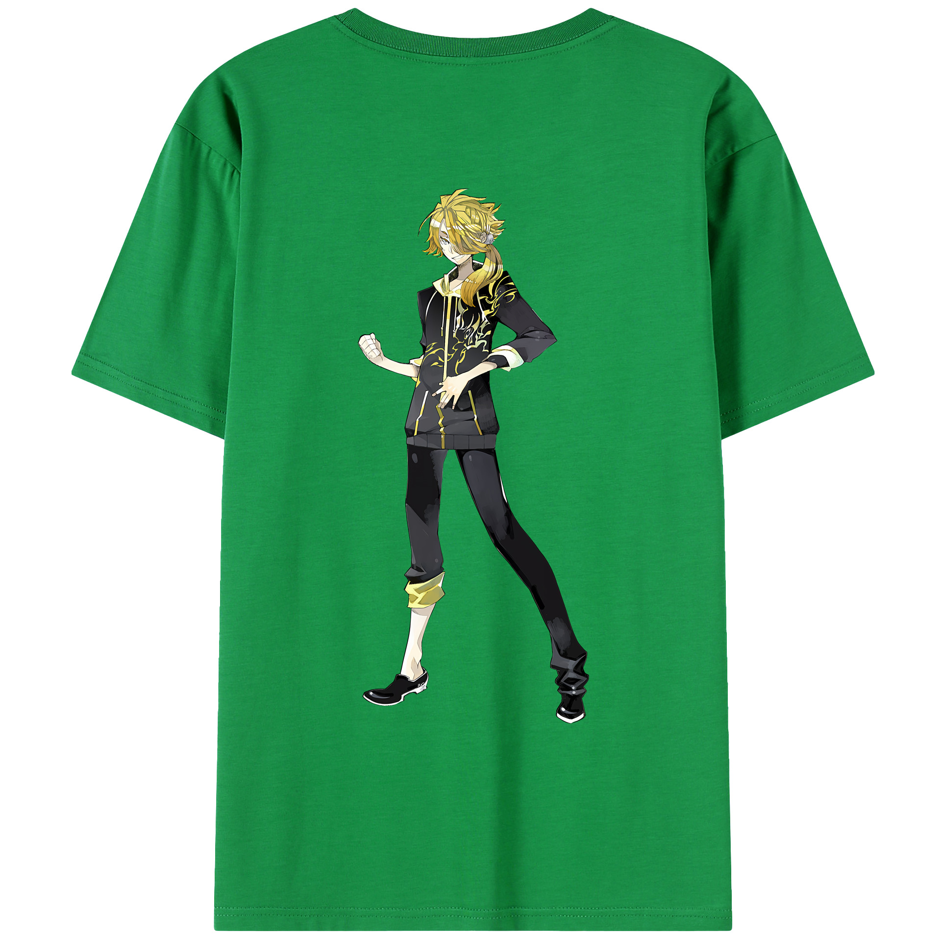 （画像用） 刀剣乱舞 Touken Ranbu 綿100％ メンズ半袖Tシャツ（バックプリント） 通気性