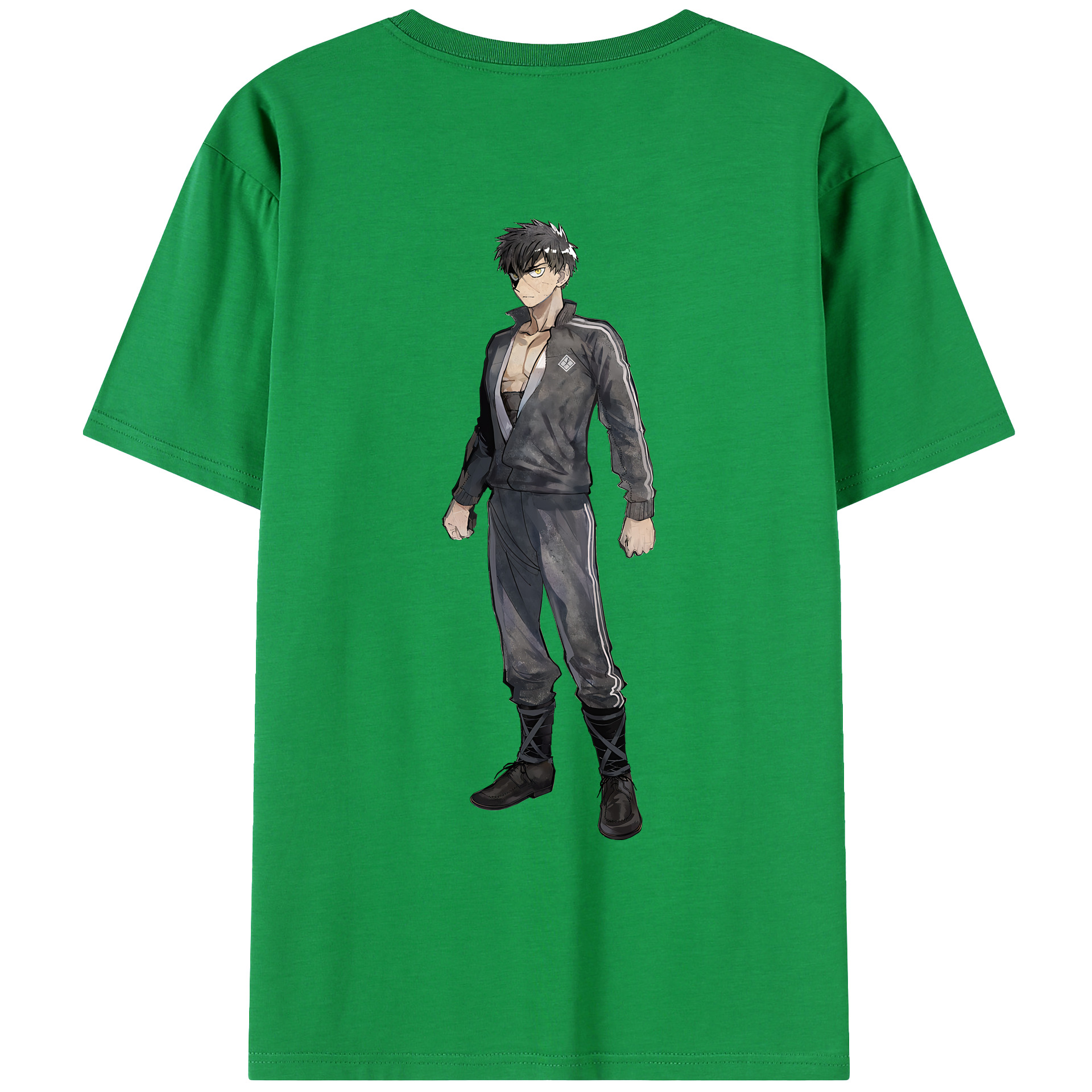 （画像用） 刀剣乱舞 Touken Ranbu 綿100％ メンズ半袖Tシャツ（バックプリント） 通気性