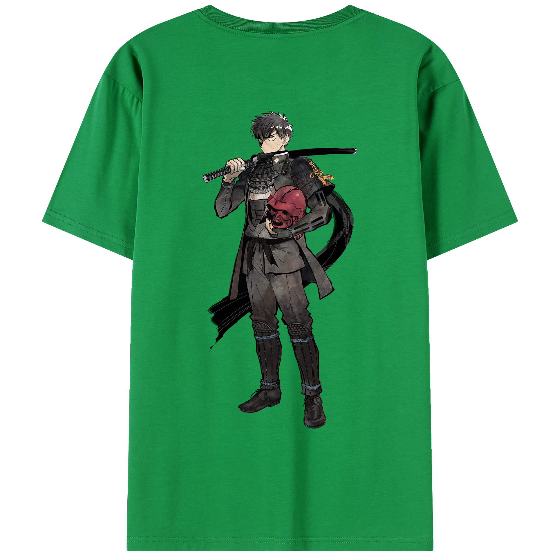 （画像用） 刀剣乱舞 Touken Ranbu 綿100％ メンズ半袖Tシャツ（バックプリント） 通気性