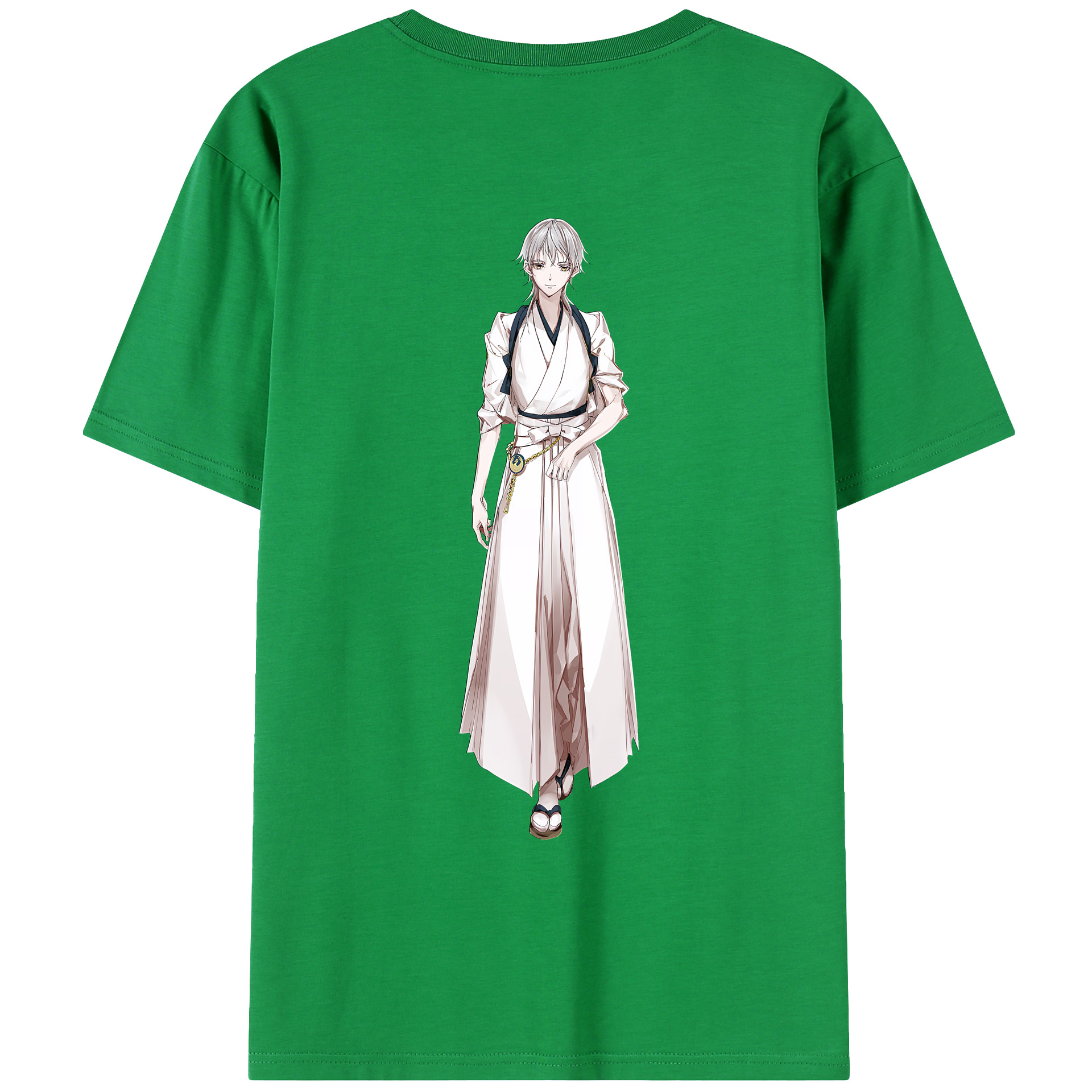 （画像用） 刀剣乱舞 Touken Ranbu 綿100％ メンズ半袖Tシャツ（バックプリント） 通気性