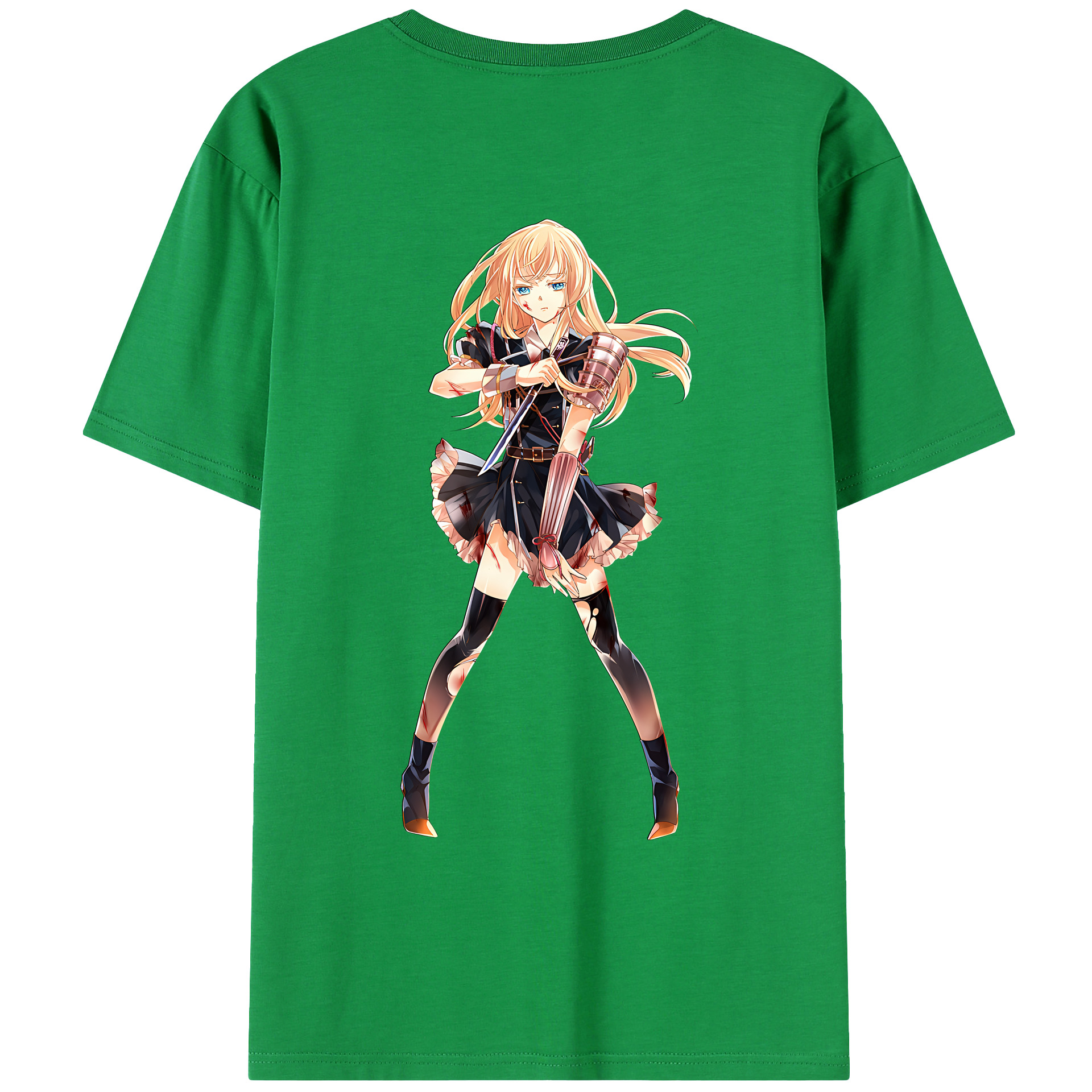（画像用） 刀剣乱舞 Touken Ranbu 綿100％ メンズ半袖Tシャツ（バックプリント） 通気性