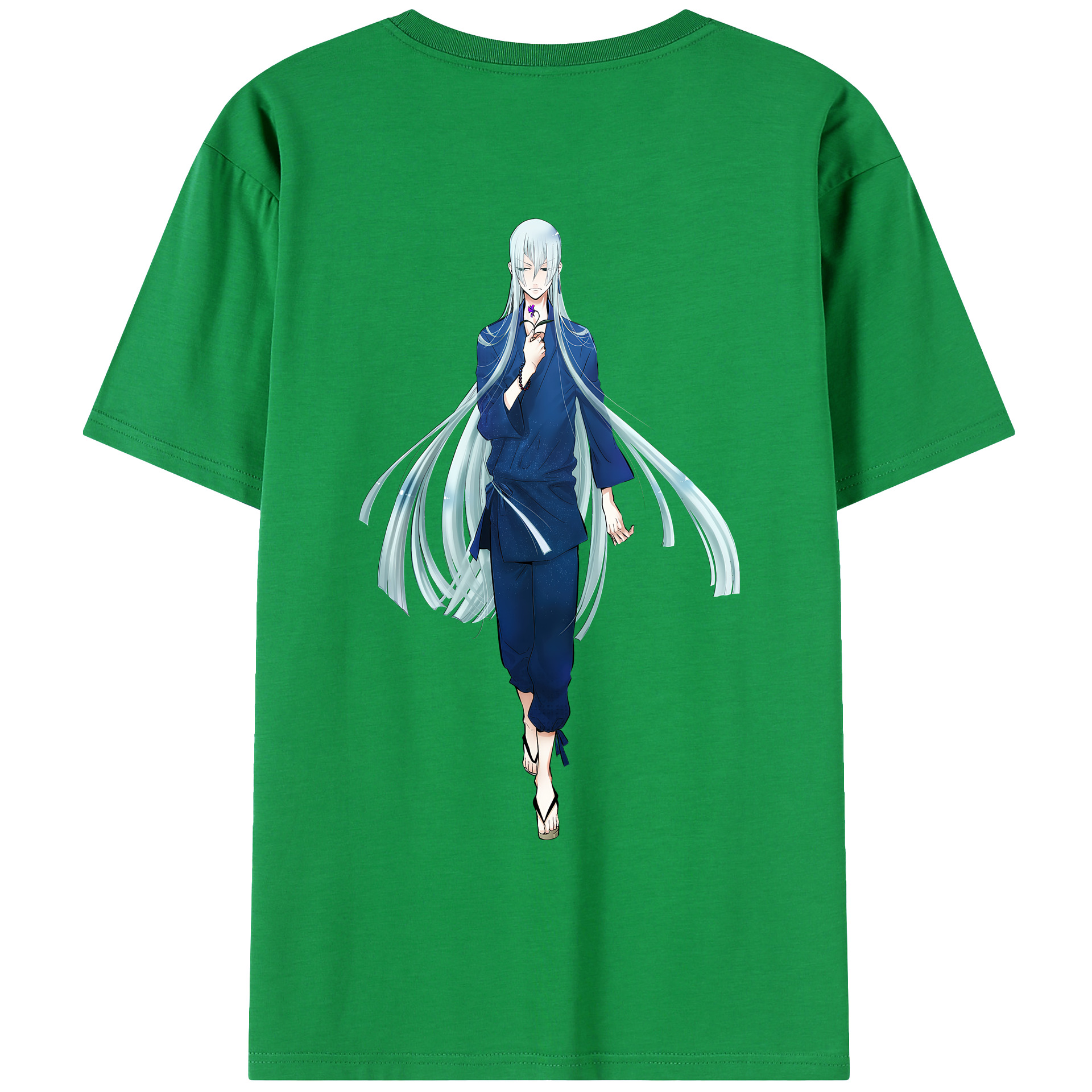 （画像用） 刀剣乱舞 Touken Ranbu 綿100％ メンズ半袖Tシャツ（バックプリント） 通気性
