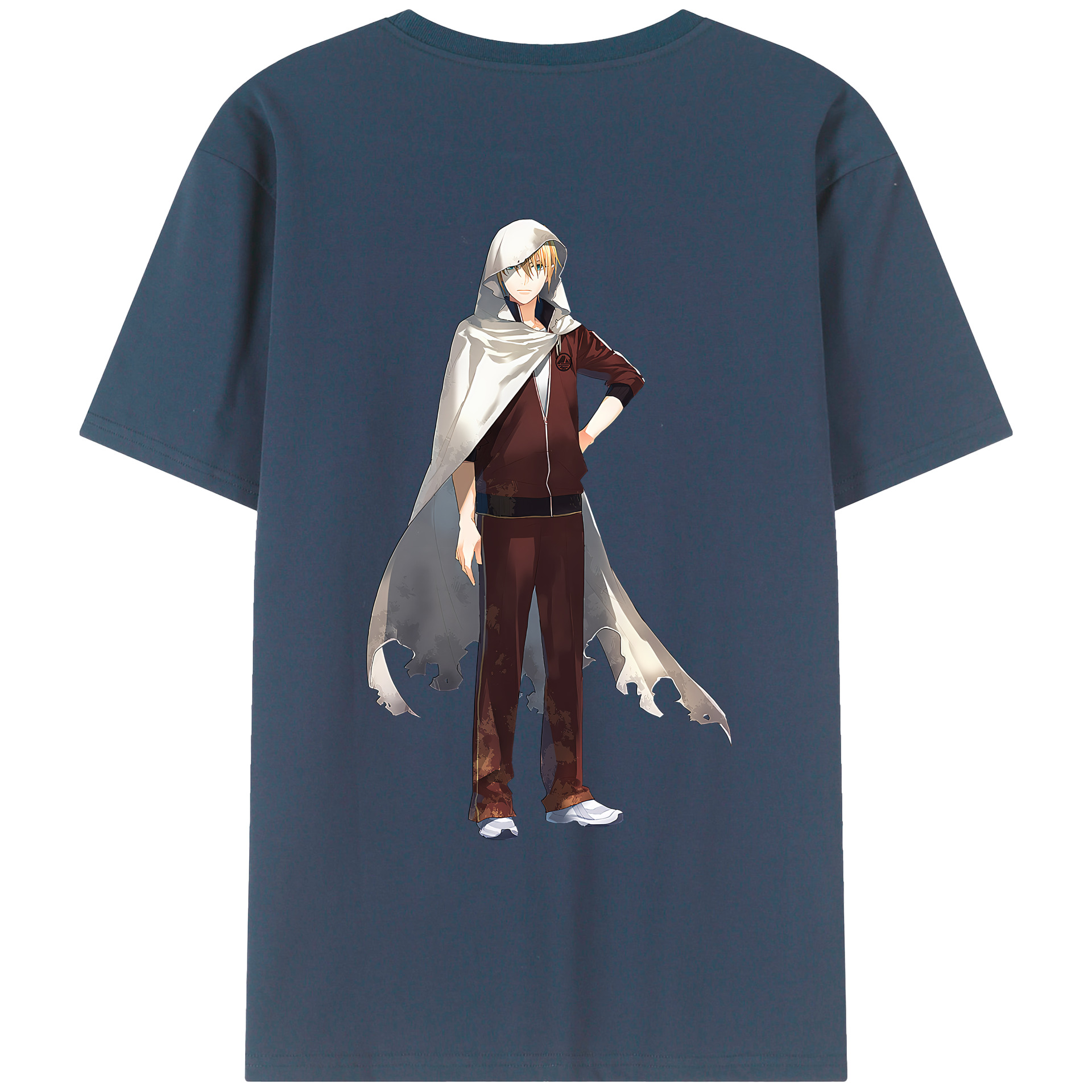 （画像用） 刀剣乱舞 Touken Ranbu 綿100％ メンズ半袖Tシャツ（バックプリント） 通気性
