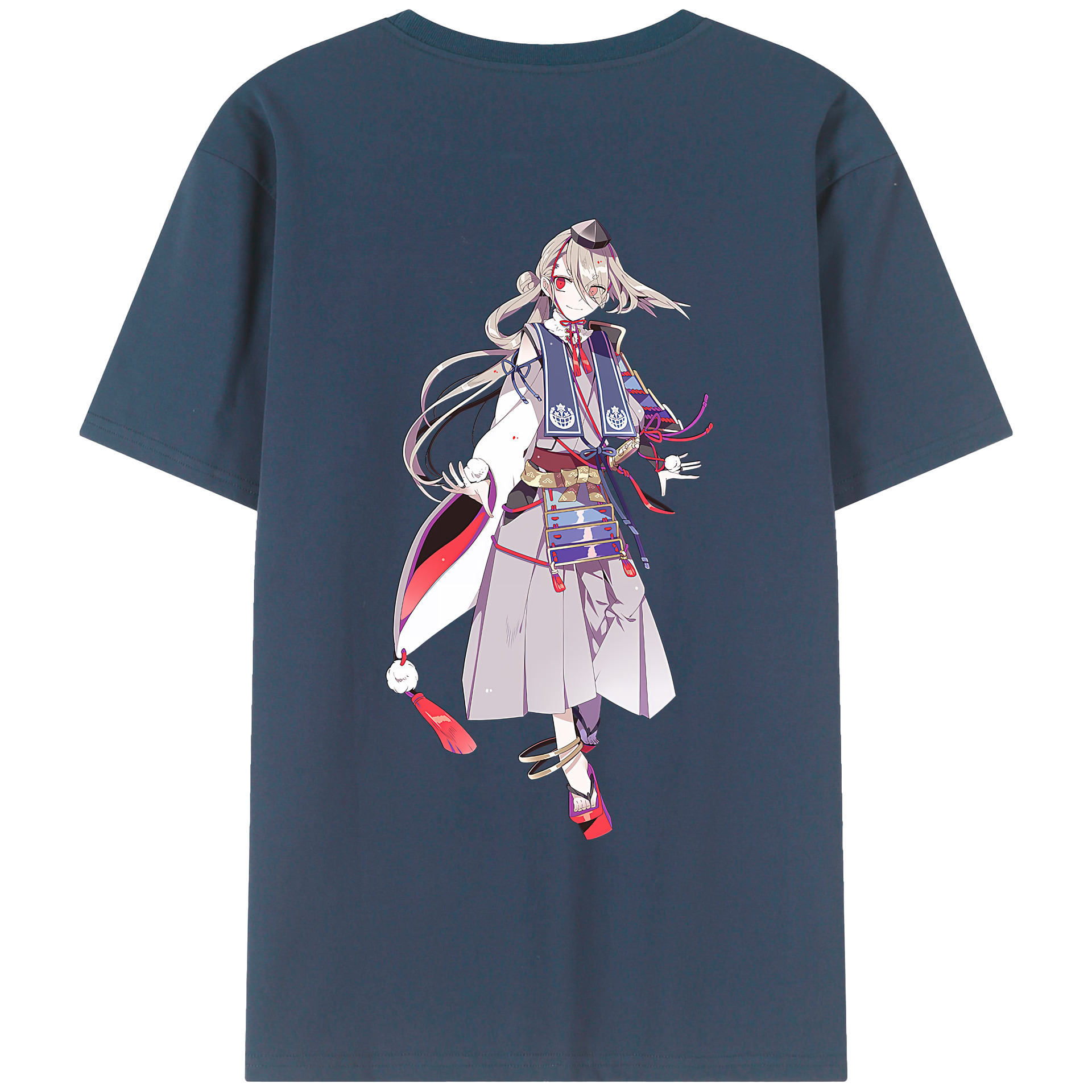 （画像用） 刀剣乱舞 Touken Ranbu 綿100％ メンズ半袖Tシャツ（バックプリント） 通気性