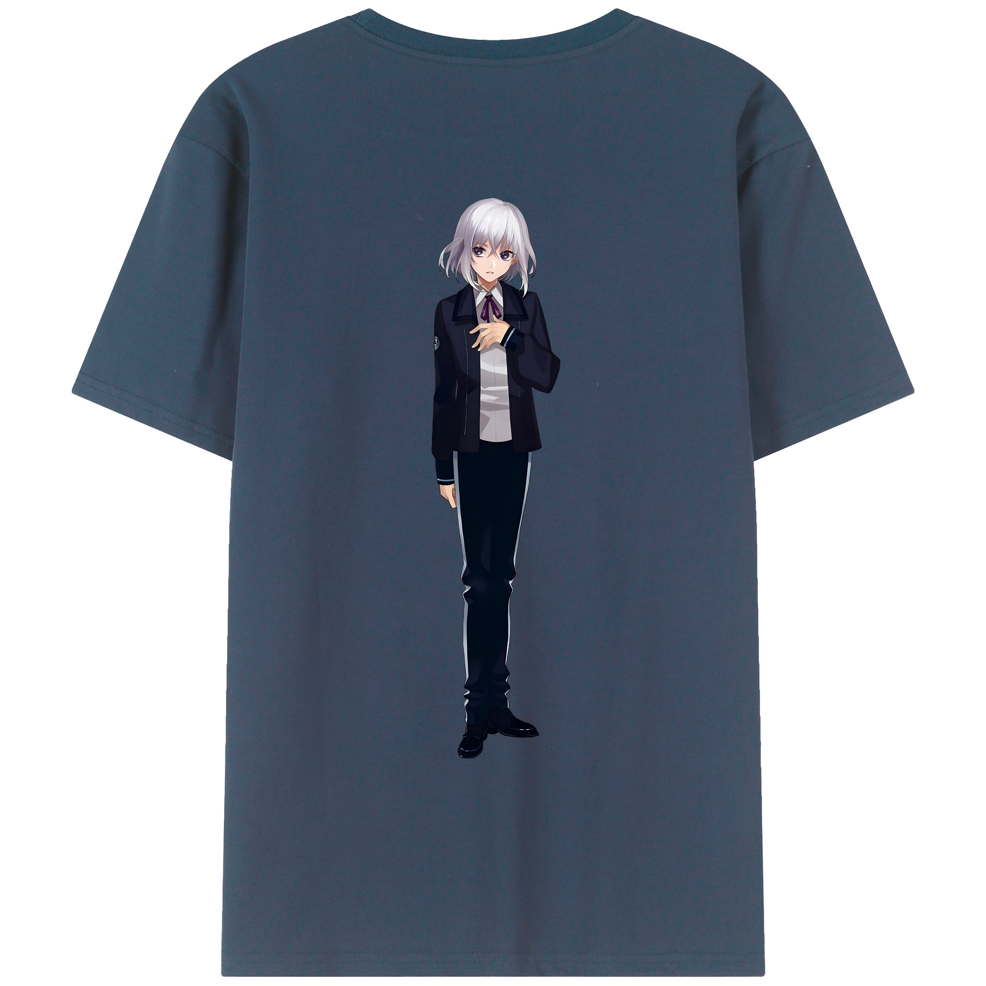 （画像用） 刀剣乱舞 Touken Ranbu 綿100％ メンズ半袖Tシャツ（バックプリント） 通気性