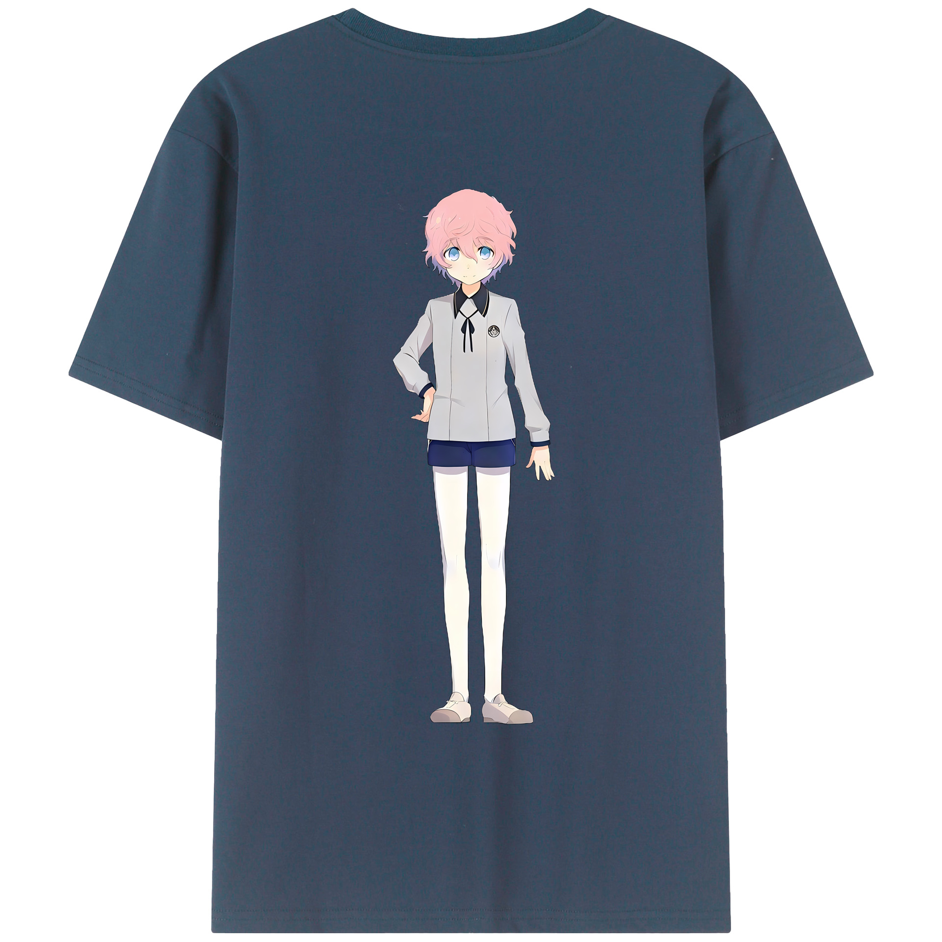 （画像用） 刀剣乱舞 Touken Ranbu 綿100％ メンズ半袖Tシャツ（バックプリント） 通気性