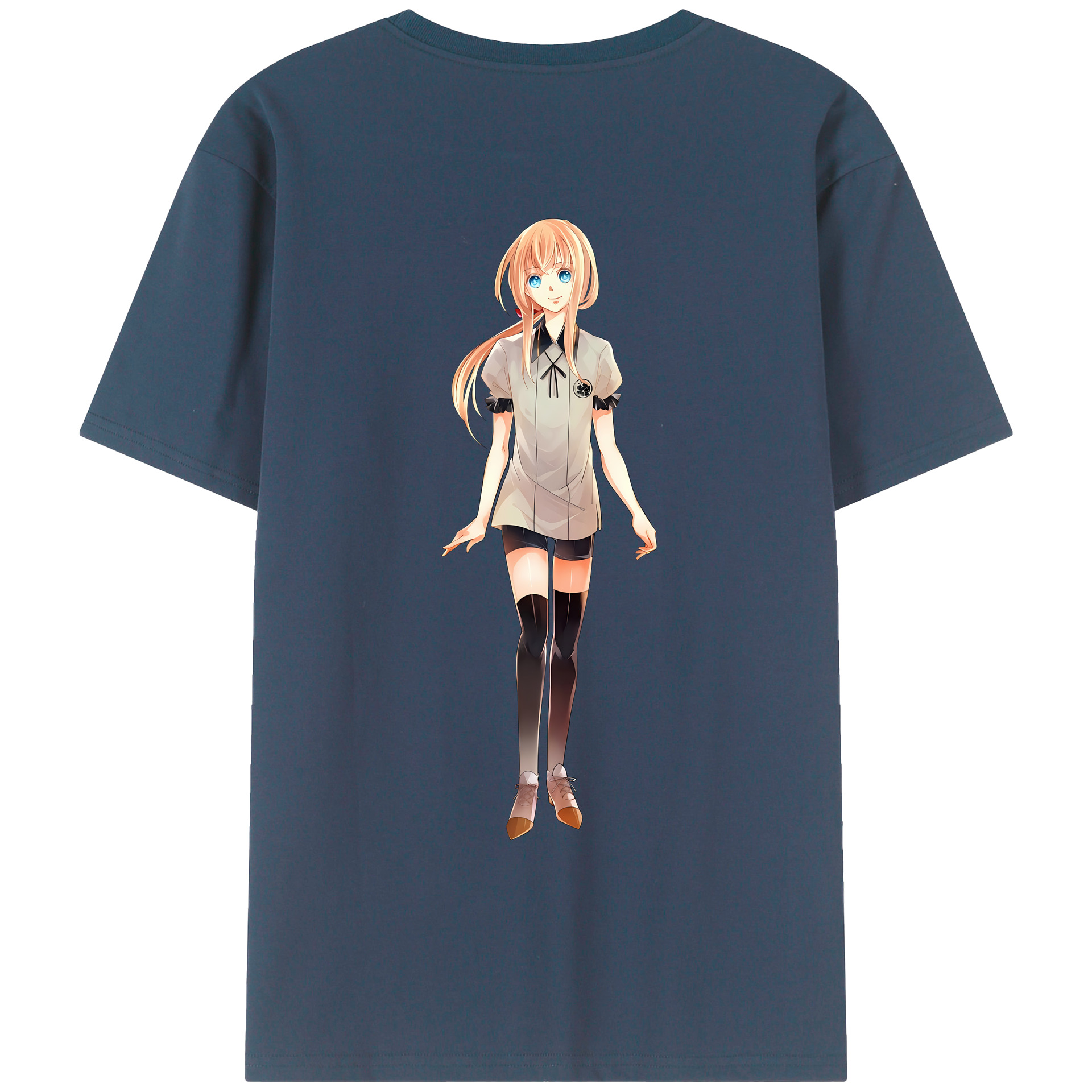 （画像用） 刀剣乱舞 Touken Ranbu 綿100％ メンズ半袖Tシャツ（バックプリント） 通気性