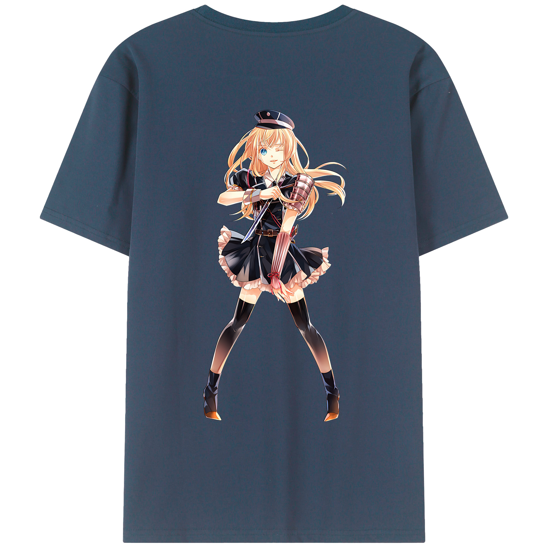 （画像用） 刀剣乱舞 Touken Ranbu 綿100％ メンズ半袖Tシャツ（バックプリント） 通気性