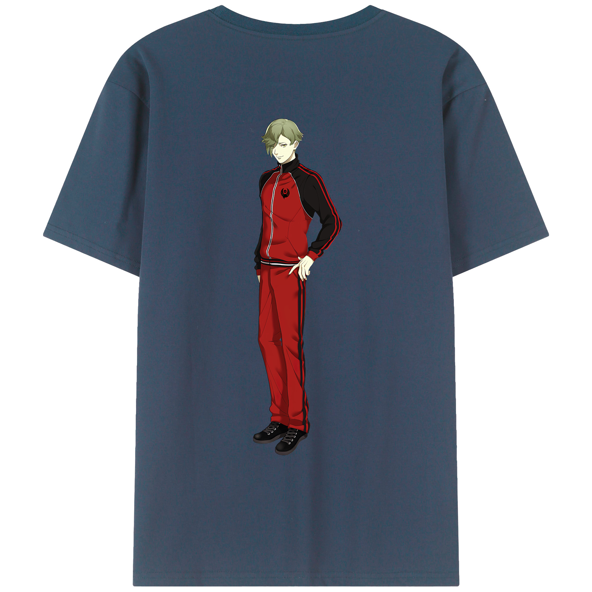 （画像用） 刀剣乱舞 Touken Ranbu 綿100％ メンズ半袖Tシャツ（バックプリント） 通気性
