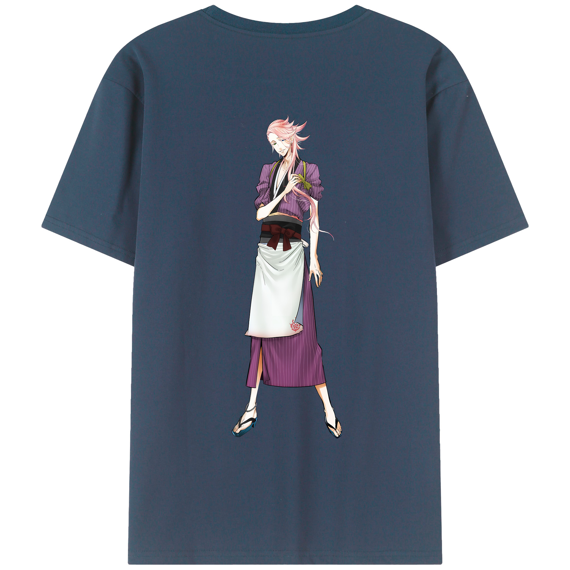 （画像用） 刀剣乱舞 Touken Ranbu 綿100％ メンズ半袖Tシャツ（バックプリント） 通気性