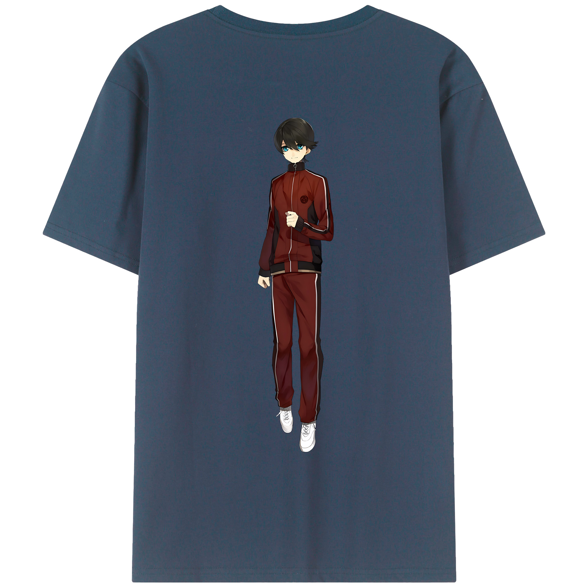 （画像用） 刀剣乱舞 Touken Ranbu 綿100％ メンズ半袖Tシャツ（バックプリント） 通気性