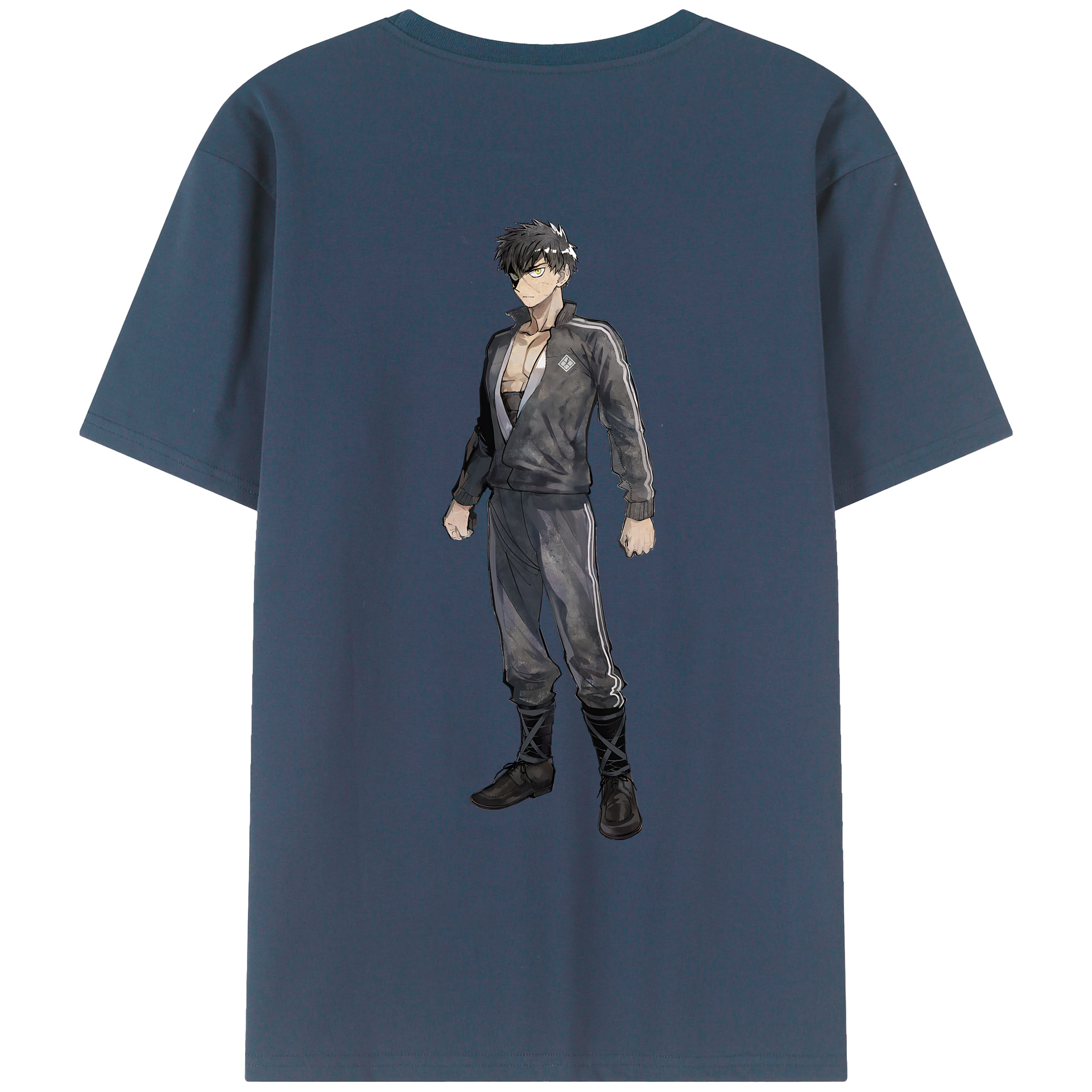 （画像用） 刀剣乱舞 Touken Ranbu 綿100％ メンズ半袖Tシャツ（バックプリント） 通気性