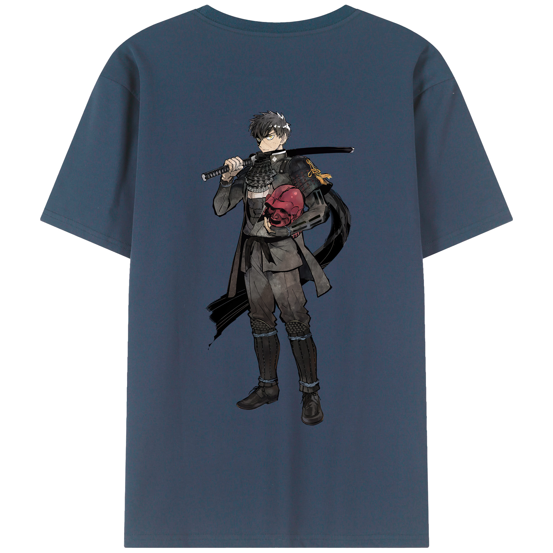 （画像用） 刀剣乱舞 Touken Ranbu 綿100％ メンズ半袖Tシャツ（バックプリント） 通気性