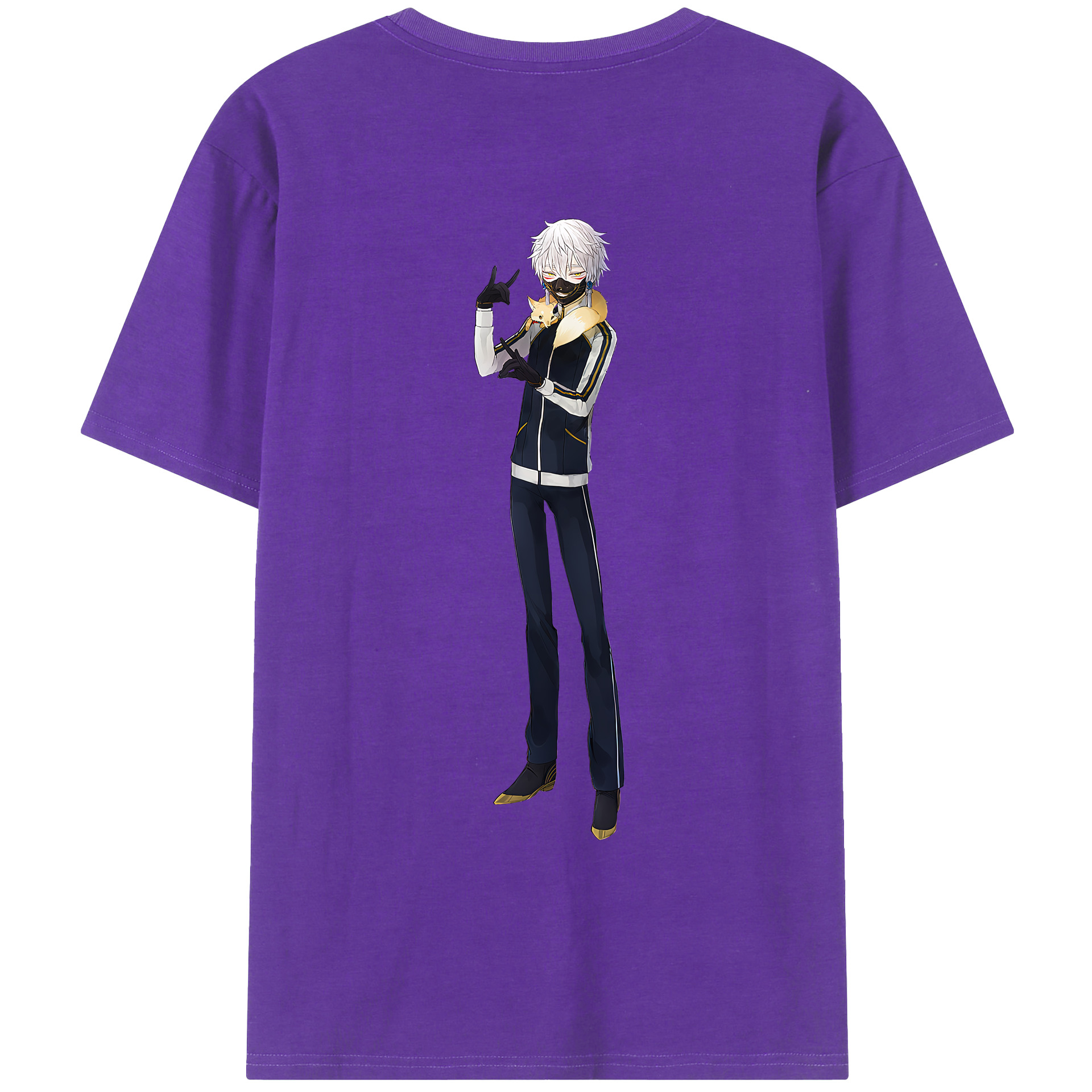 （画像用） 刀剣乱舞 Touken Ranbu 綿100％ メンズ半袖Tシャツ（バックプリント） 通気性
