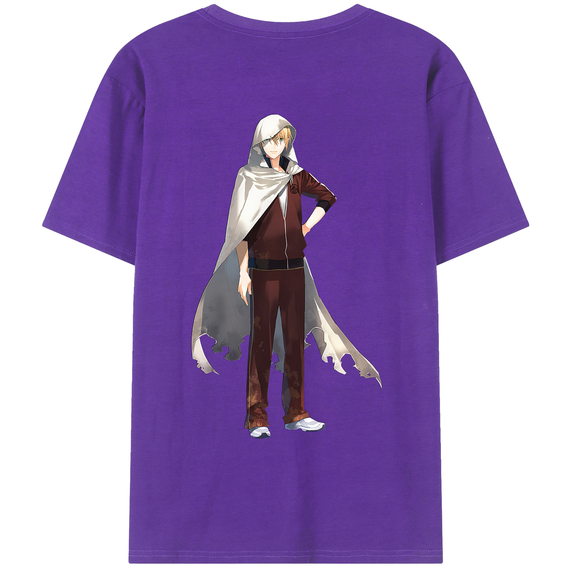 （画像用） 刀剣乱舞 Touken Ranbu 綿100％ メンズ半袖Tシャツ（バックプリント） 通気性