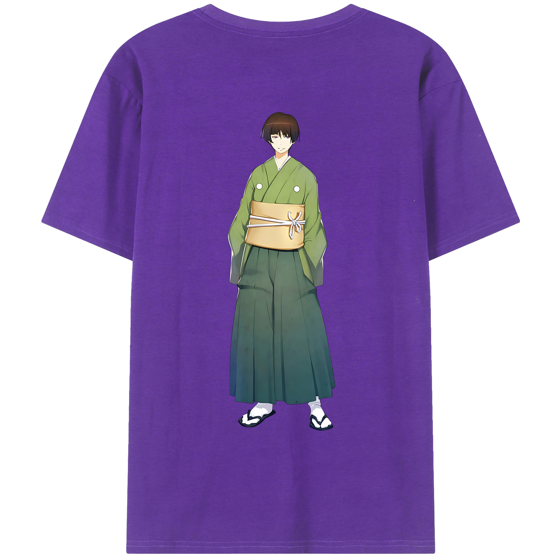 （画像用） 刀剣乱舞 Touken Ranbu 綿100％ メンズ半袖Tシャツ（バックプリント） 通気性
