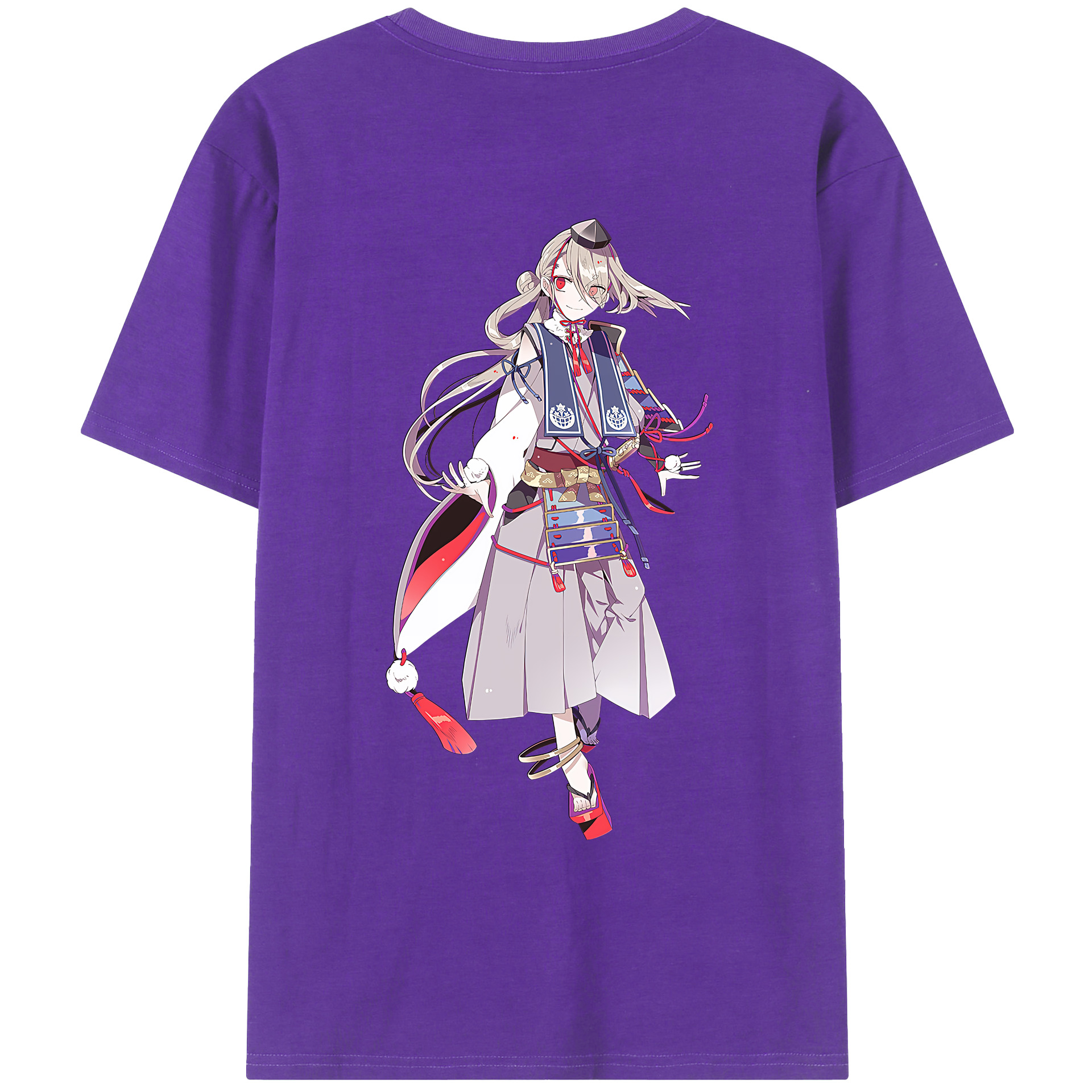 （画像用） 刀剣乱舞 Touken Ranbu 綿100％ メンズ半袖Tシャツ（バックプリント） 通気性