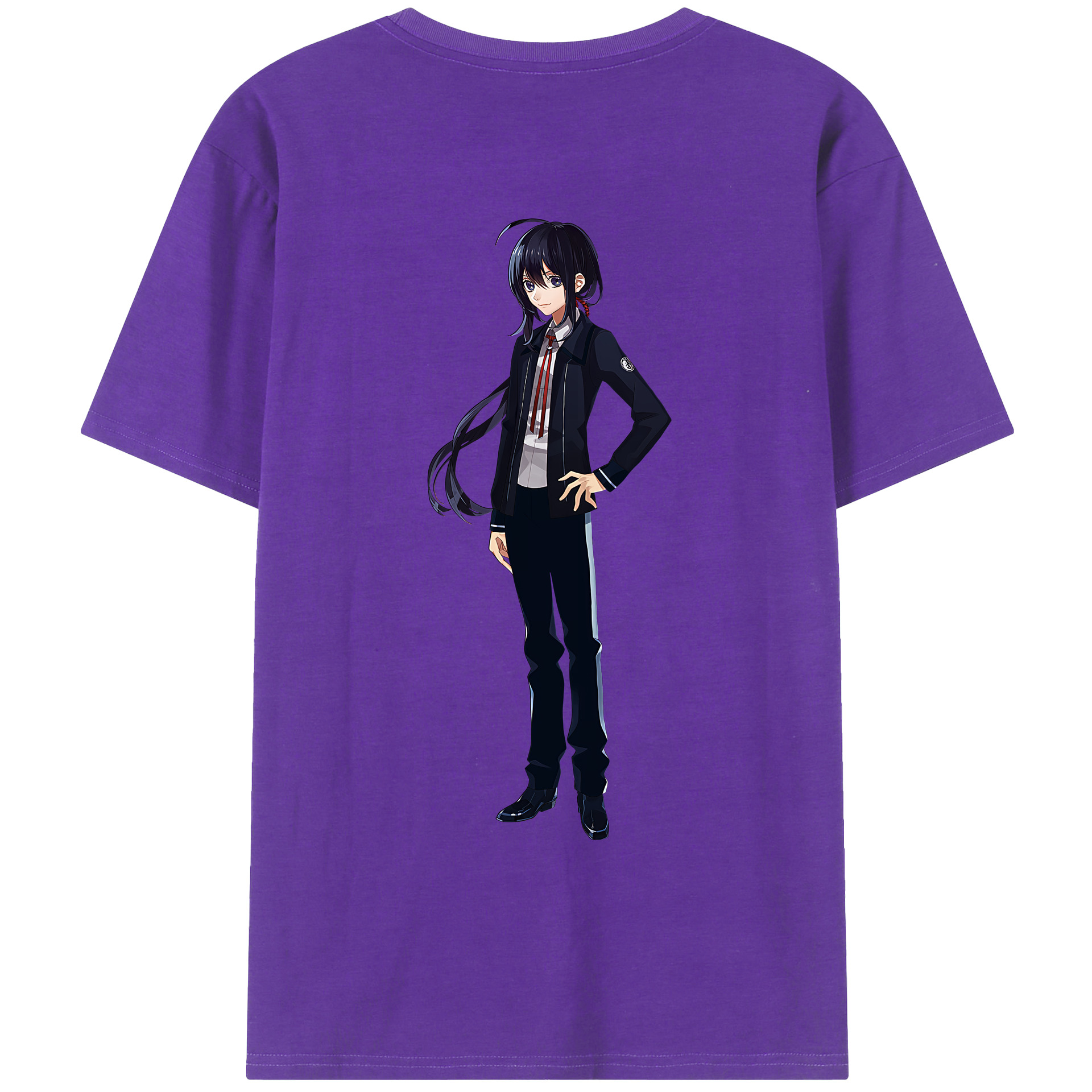 （画像用） 刀剣乱舞 Touken Ranbu 綿100％ メンズ半袖Tシャツ（バックプリント） 通気性