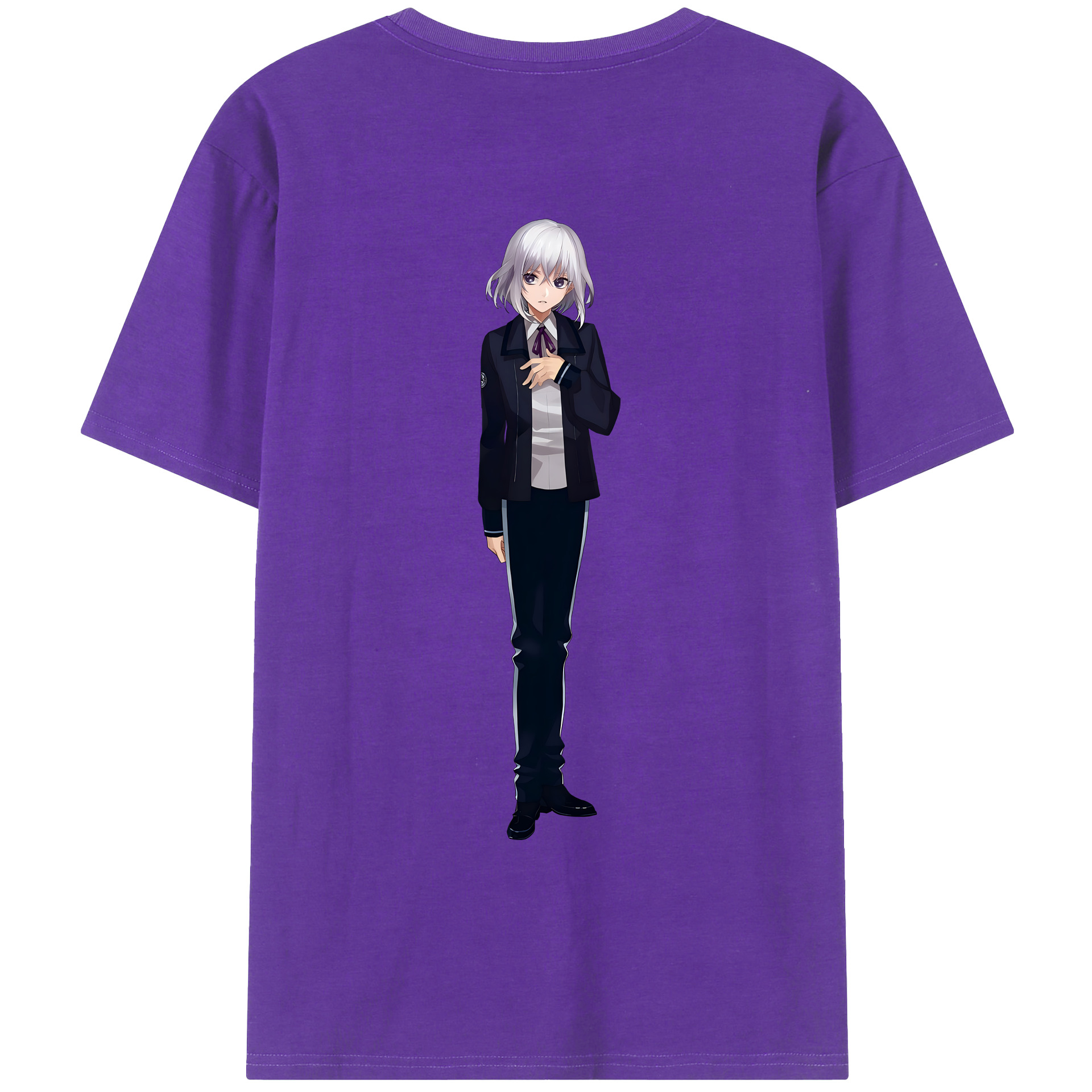 （画像用） 刀剣乱舞 Touken Ranbu 綿100％ メンズ半袖Tシャツ（バックプリント） 通気性
