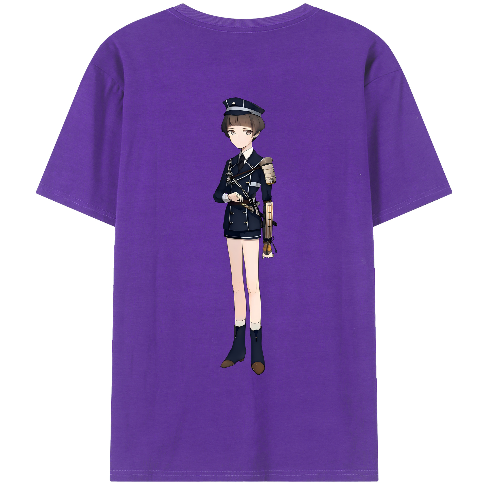 （画像用） 刀剣乱舞 Touken Ranbu 綿100％ メンズ半袖Tシャツ（バックプリント） 通気性