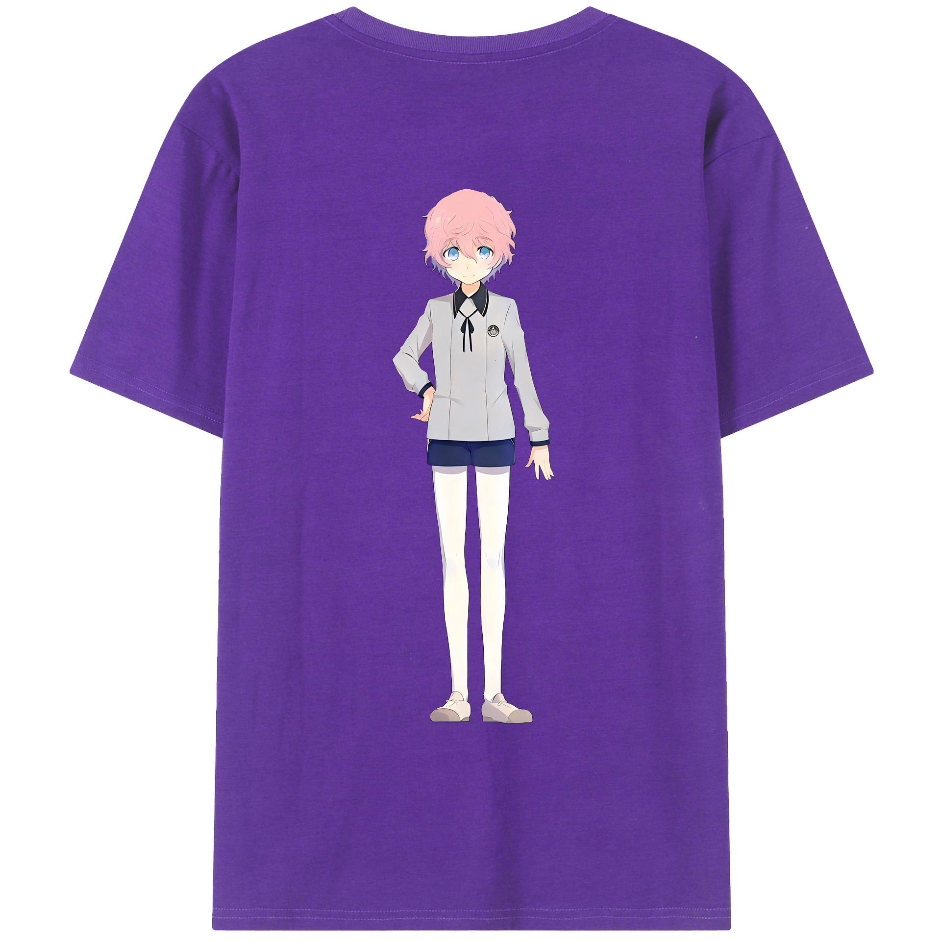 （画像用） 刀剣乱舞 Touken Ranbu 綿100％ メンズ半袖Tシャツ（バックプリント） 通気性