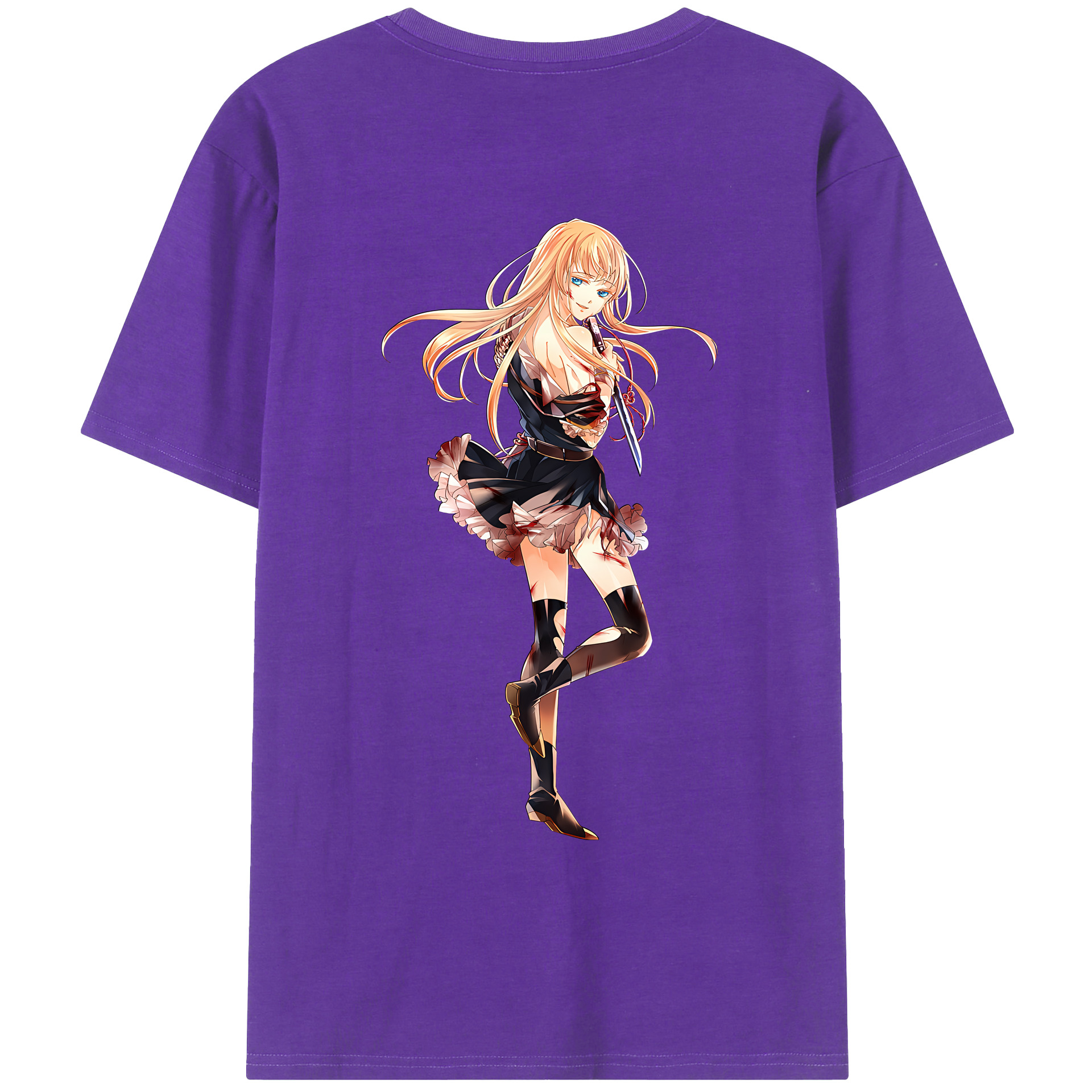 （画像用） 刀剣乱舞 Touken Ranbu 綿100％ メンズ半袖Tシャツ（バックプリント） 通気性