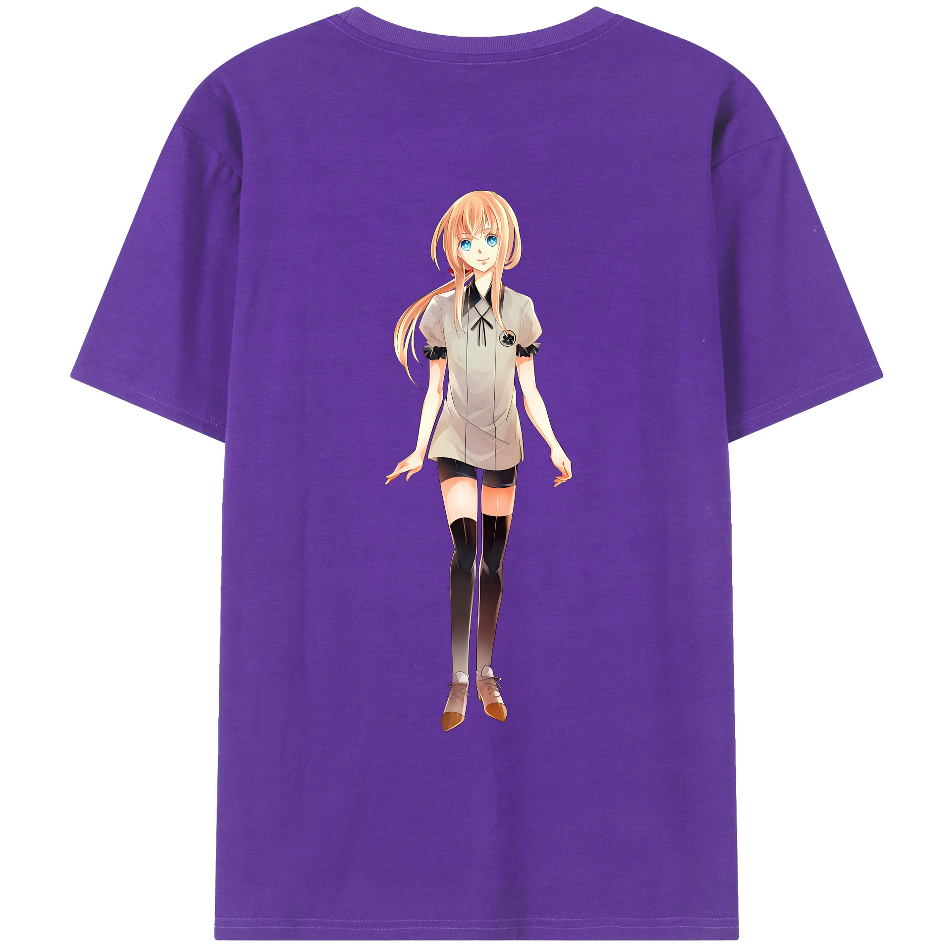 （画像用） 刀剣乱舞 Touken Ranbu 綿100％ メンズ半袖Tシャツ（バックプリント） 通気性