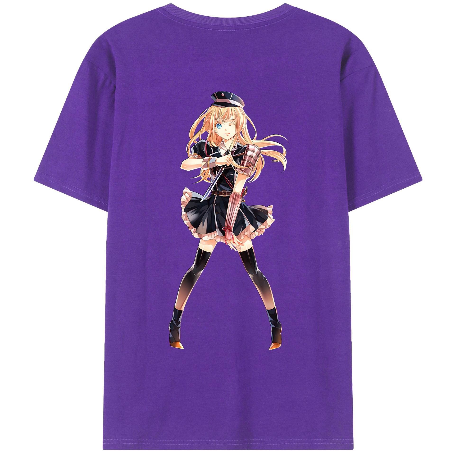 （画像用） 刀剣乱舞 Touken Ranbu 綿100％ メンズ半袖Tシャツ（バックプリント） 通気性