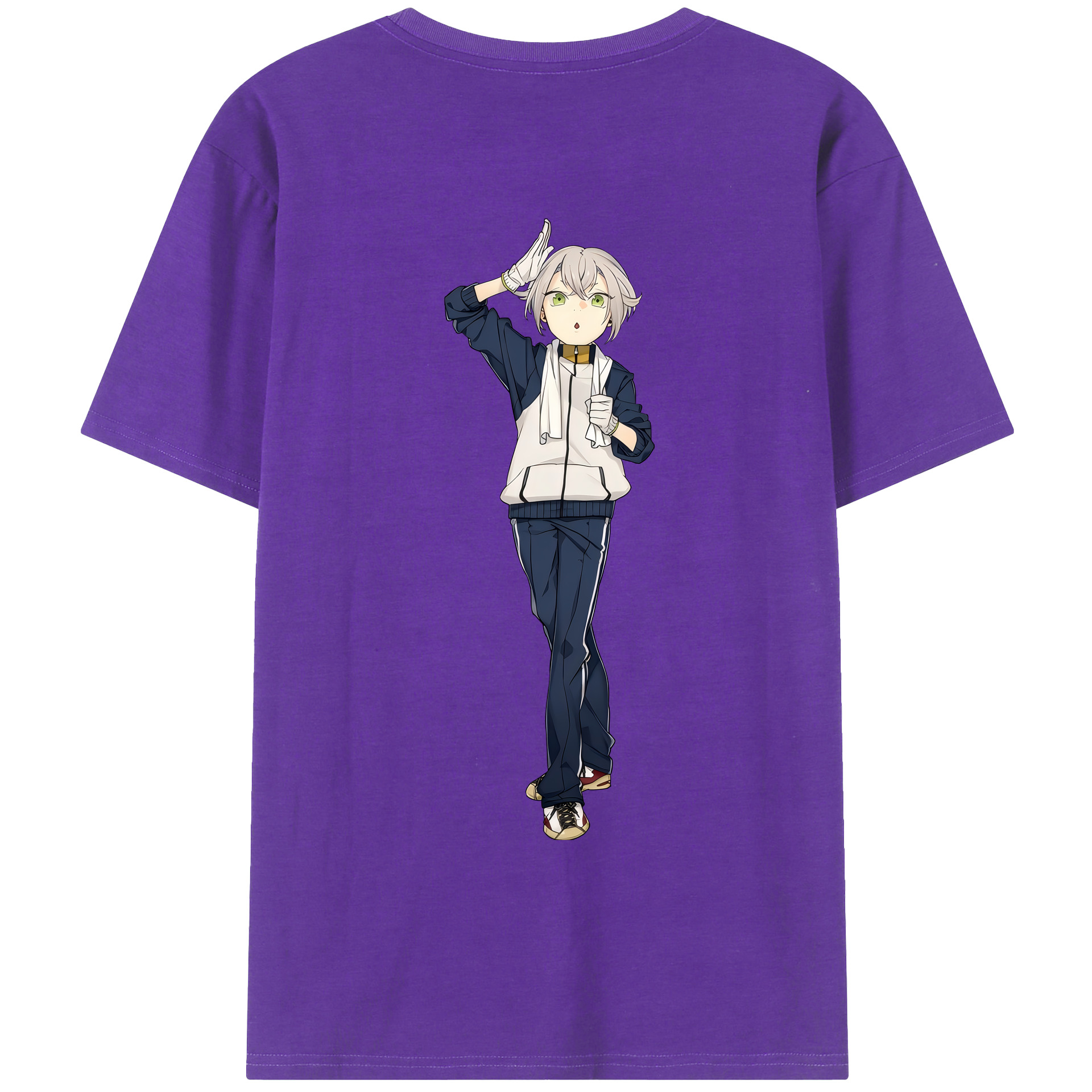（画像用） 刀剣乱舞 Touken Ranbu 綿100％ メンズ半袖Tシャツ（バックプリント） 通気性