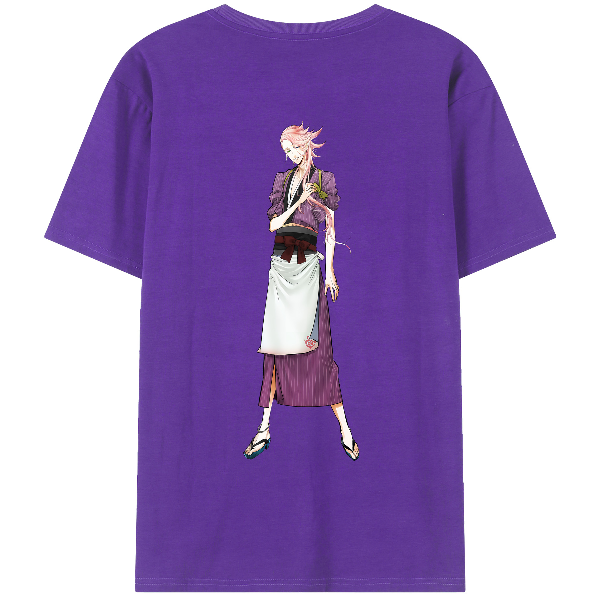 （画像用） 刀剣乱舞 Touken Ranbu 綿100％ メンズ半袖Tシャツ（バックプリント） 通気性