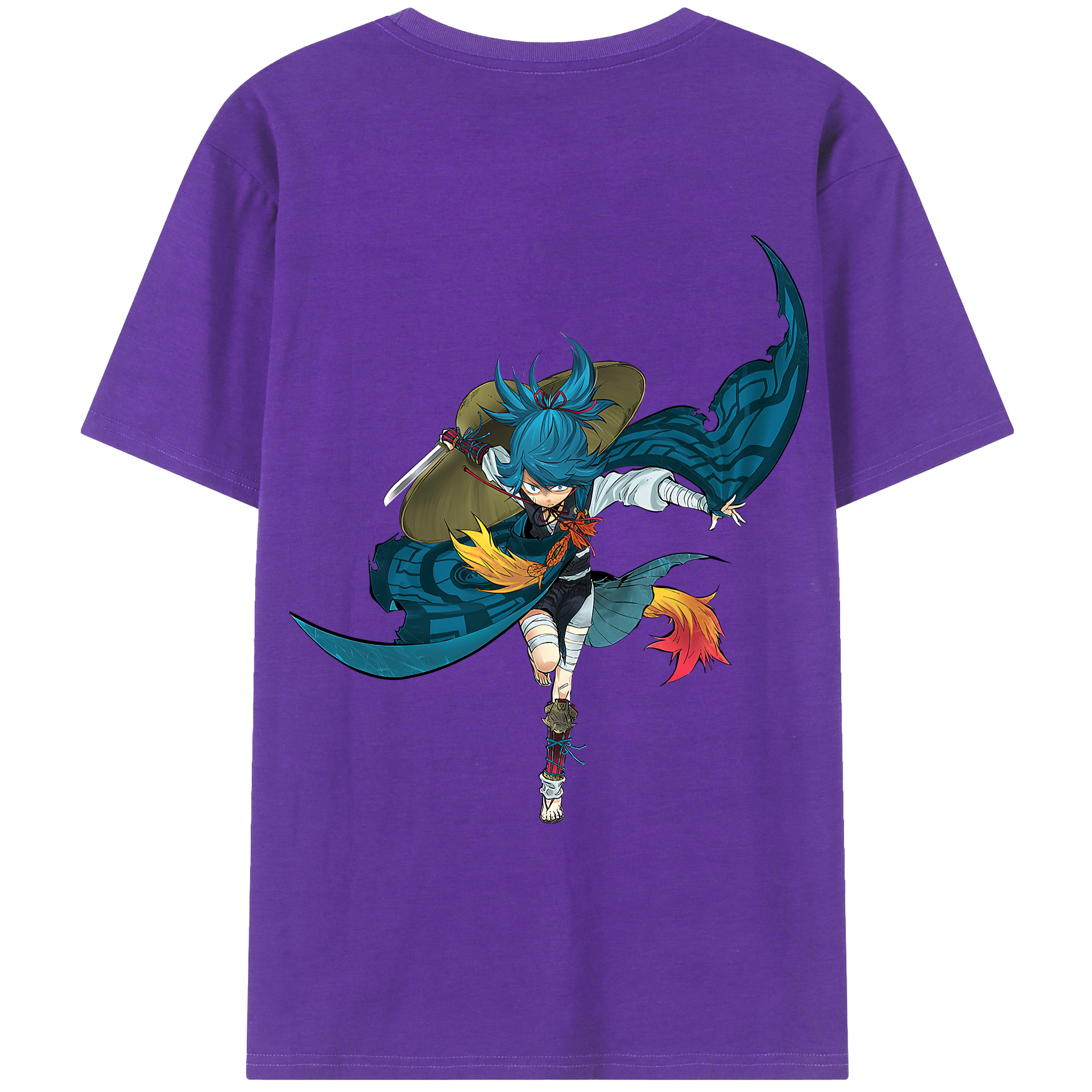 （画像用） 刀剣乱舞 Touken Ranbu 綿100％ メンズ半袖Tシャツ（バックプリント） 通気性