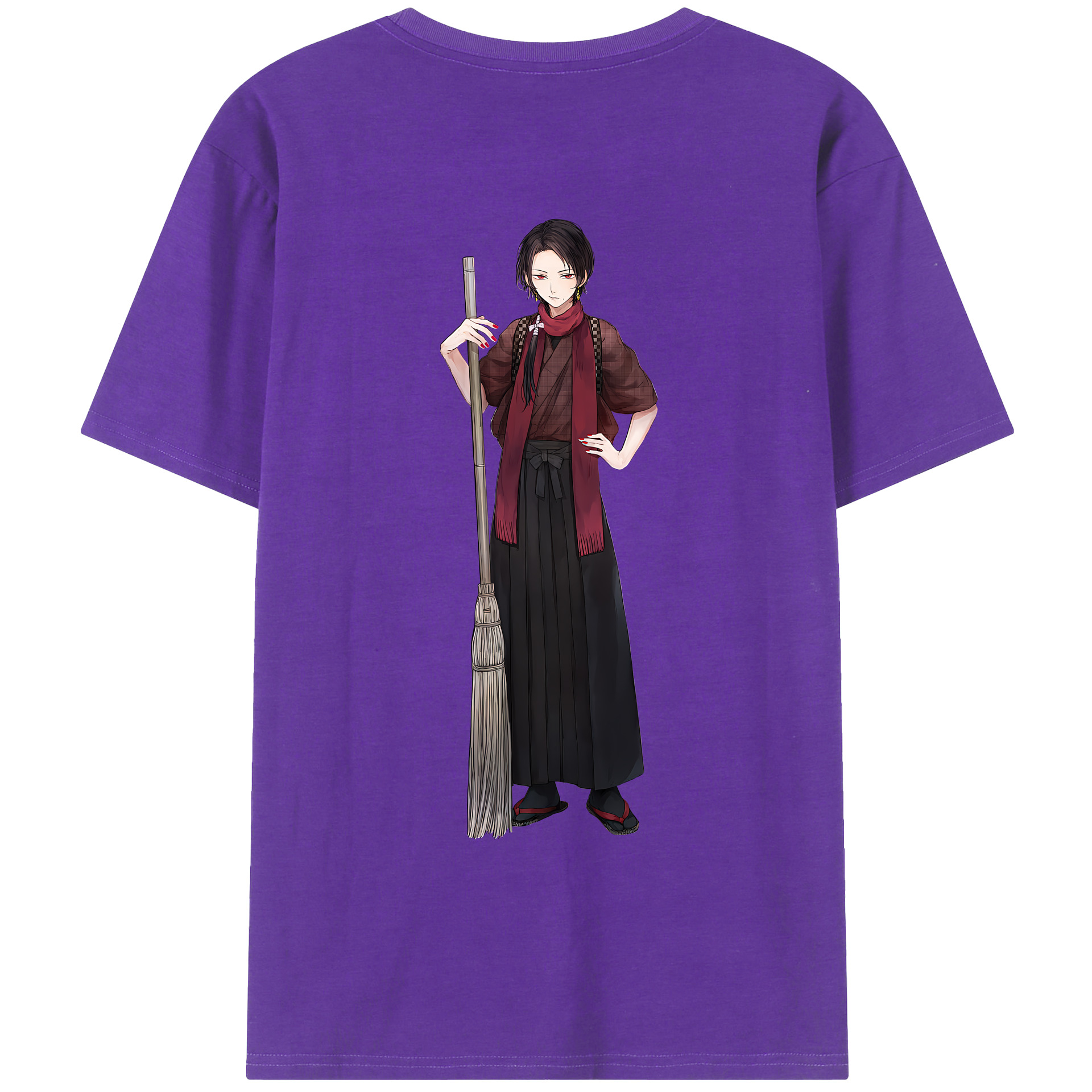 （画像用） 刀剣乱舞 Touken Ranbu 綿100％ メンズ半袖Tシャツ（バックプリント） 通気性