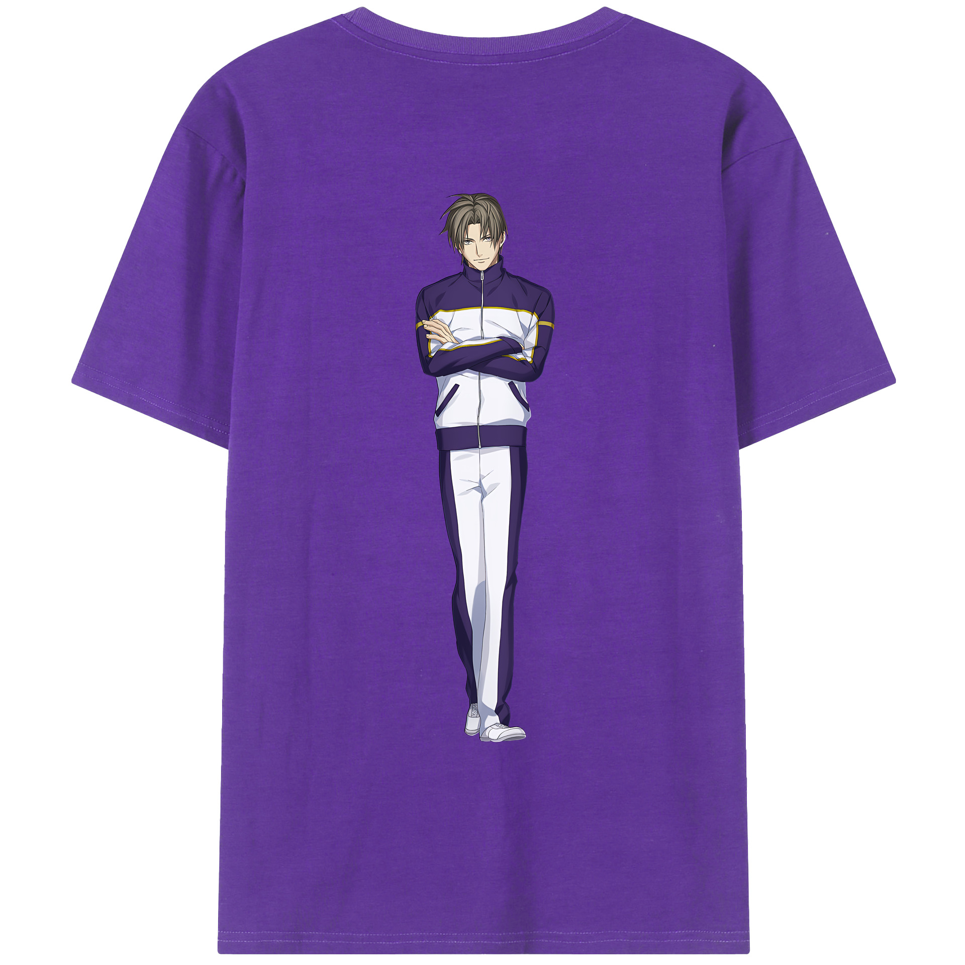 （画像用） 刀剣乱舞 Touken Ranbu 綿100％ メンズ半袖Tシャツ（バックプリント） 通気性