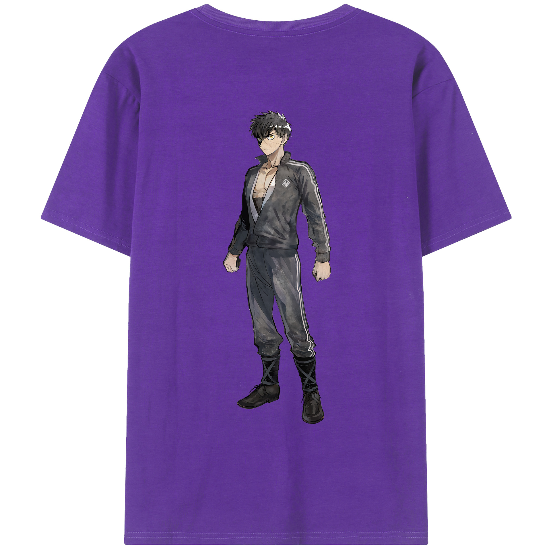 （画像用） 刀剣乱舞 Touken Ranbu 綿100％ メンズ半袖Tシャツ（バックプリント） 通気性