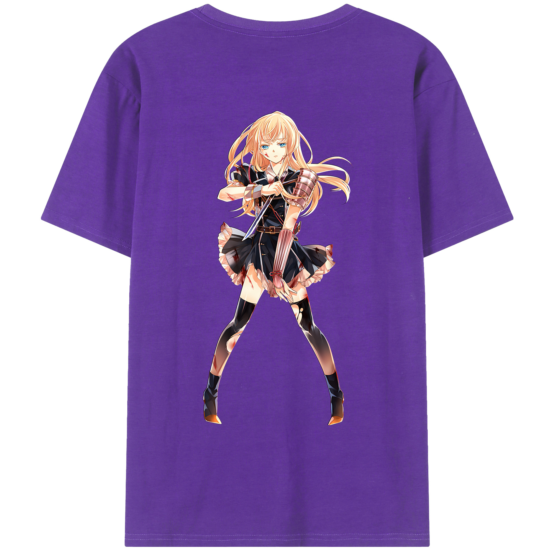 （画像用） 刀剣乱舞 Touken Ranbu 綿100％ メンズ半袖Tシャツ（バックプリント） 通気性