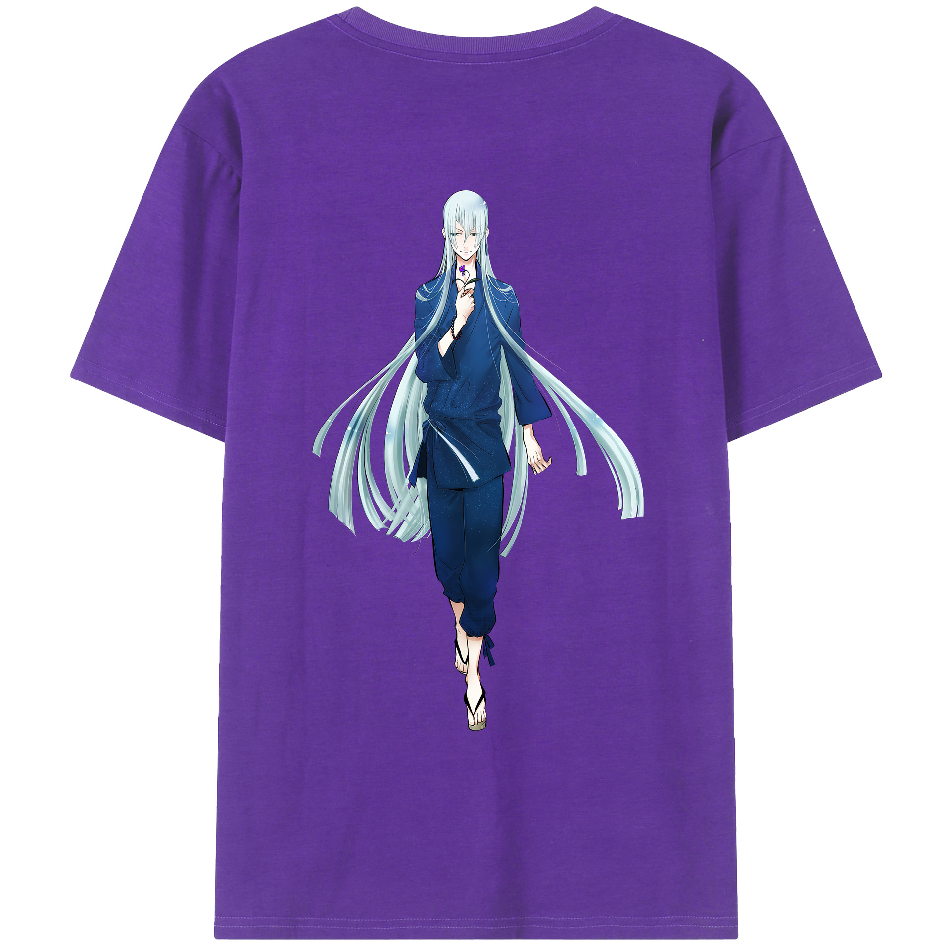 （画像用） 刀剣乱舞 Touken Ranbu 綿100％ メンズ半袖Tシャツ（バックプリント） 通気性