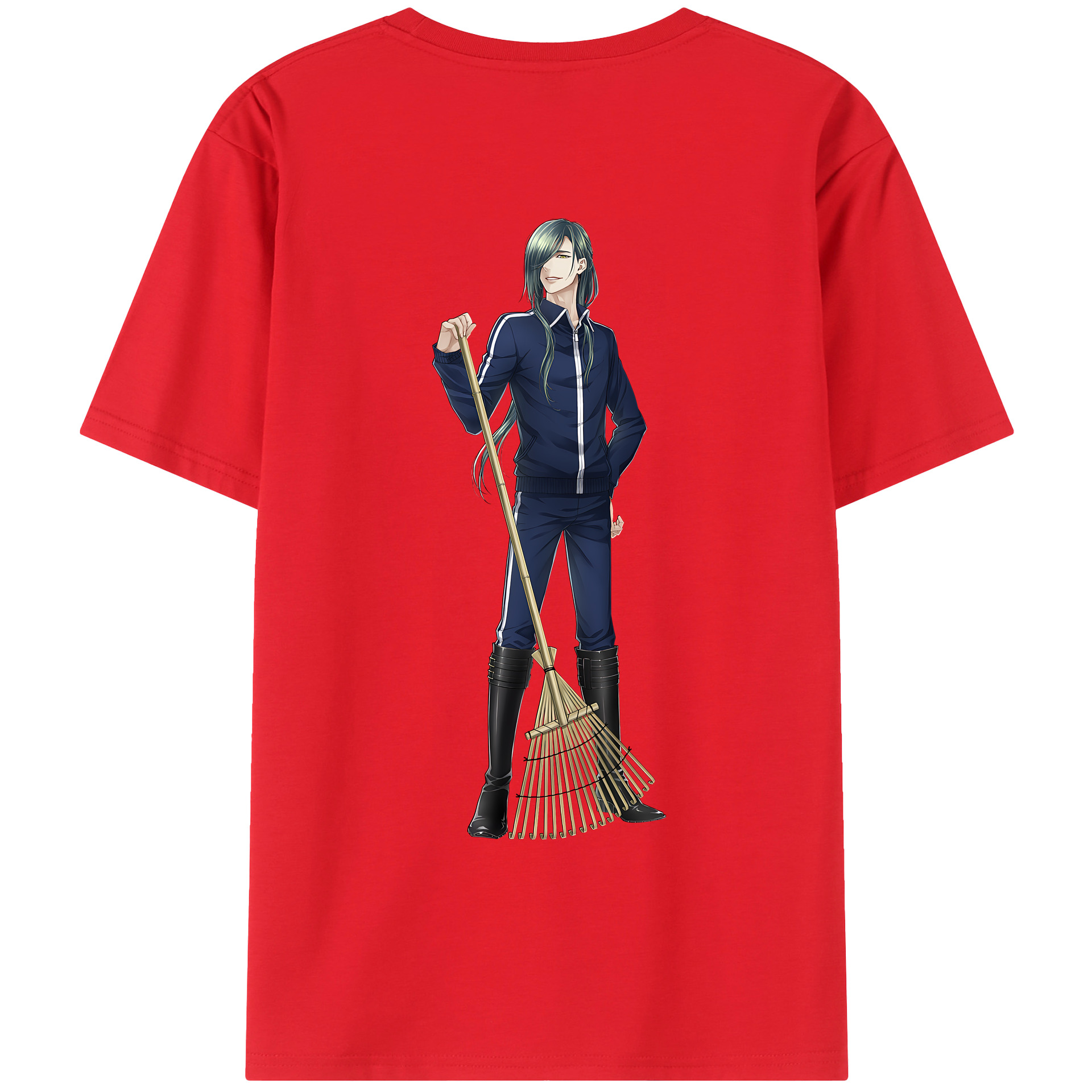 （画像用） 刀剣乱舞 Touken Ranbu 綿100％ メンズ半袖Tシャツ（バックプリント） 通気性