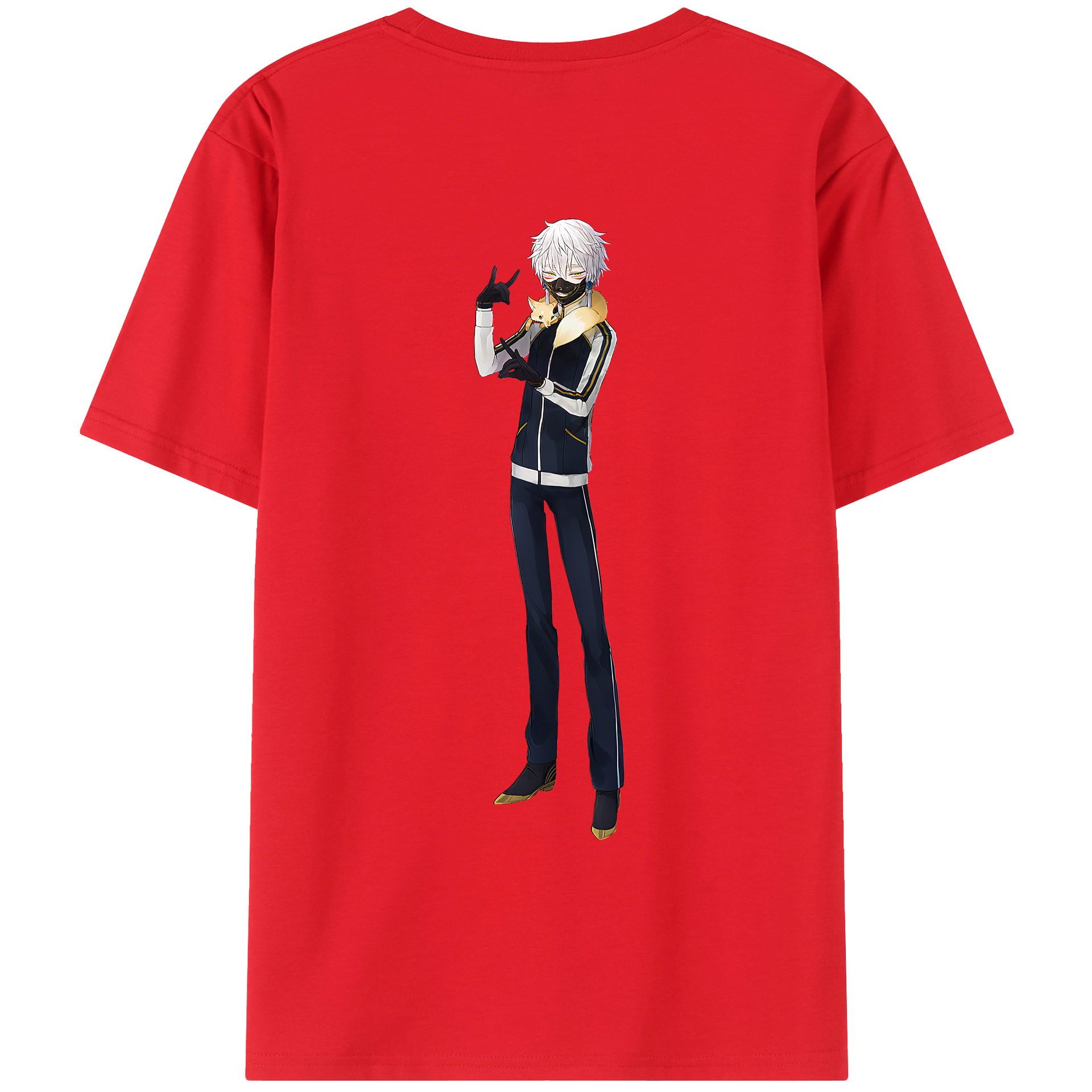 （画像用） 刀剣乱舞 Touken Ranbu 綿100％ メンズ半袖Tシャツ（バックプリント） 通気性