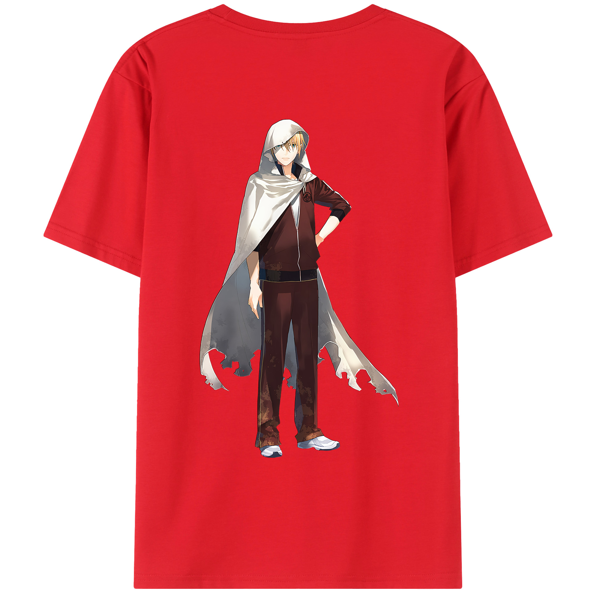 （画像用） 刀剣乱舞 Touken Ranbu 綿100％ メンズ半袖Tシャツ（バックプリント） 通気性