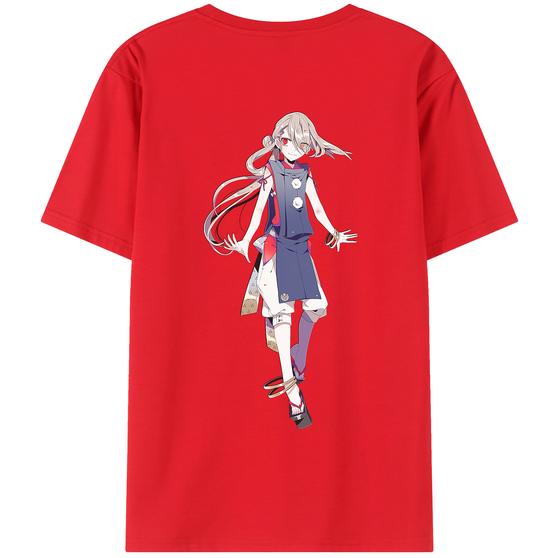 （画像用） 刀剣乱舞 Touken Ranbu 綿100％ メンズ半袖Tシャツ（バックプリント） 通気性