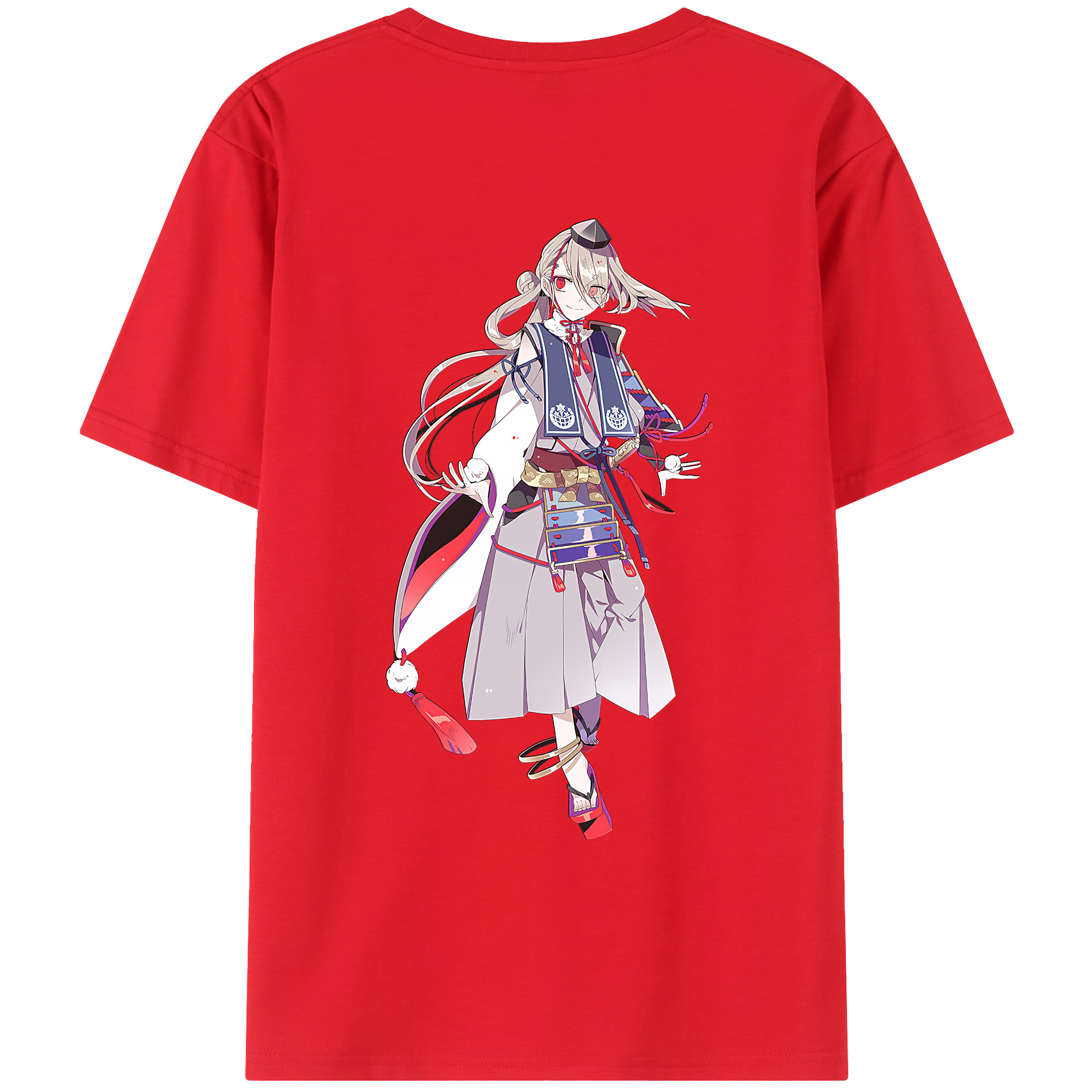 （画像用） 刀剣乱舞 Touken Ranbu 綿100％ メンズ半袖Tシャツ（バックプリント） 通気性