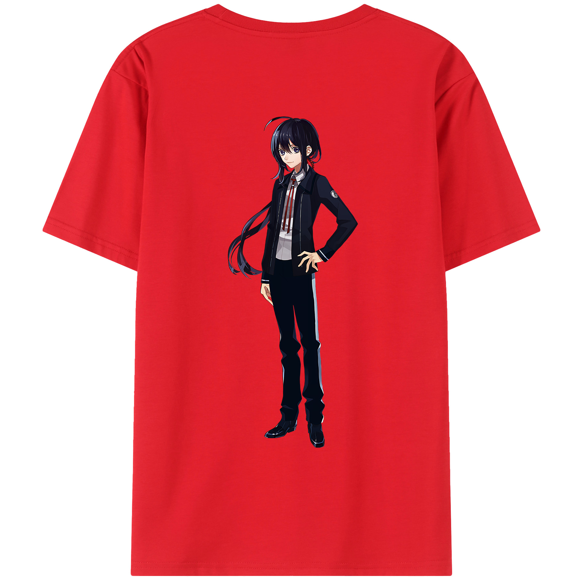 （画像用） 刀剣乱舞 Touken Ranbu 綿100％ メンズ半袖Tシャツ（バックプリント） 通気性